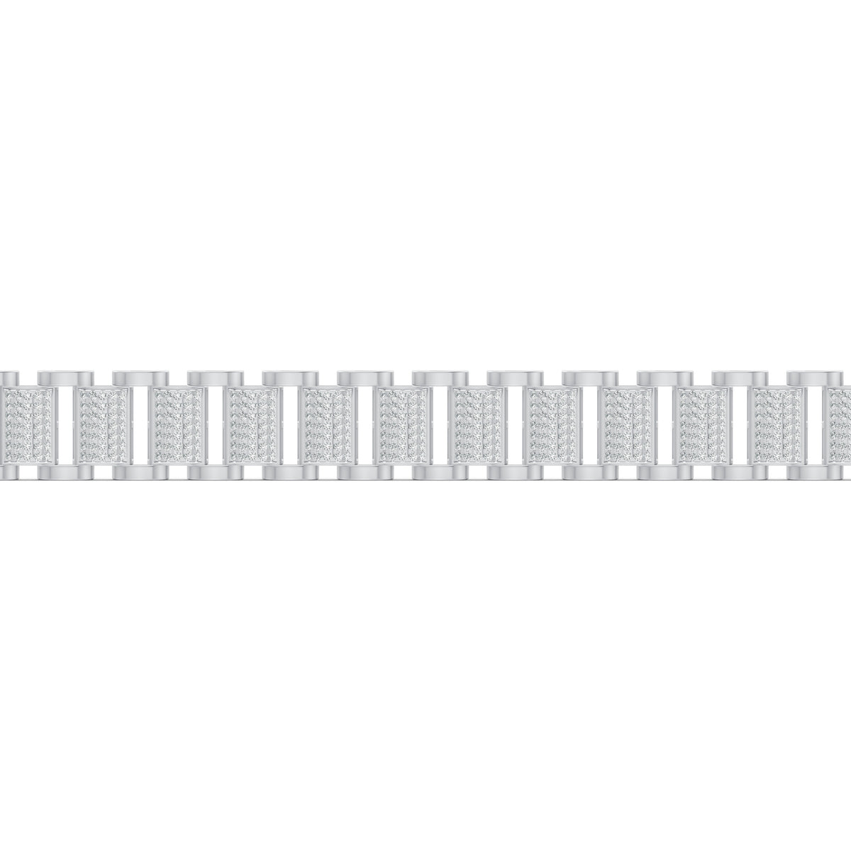 Structured Link Diamond Bracelet