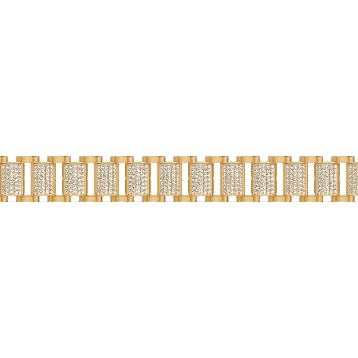 Structured Link Diamond Bracelet