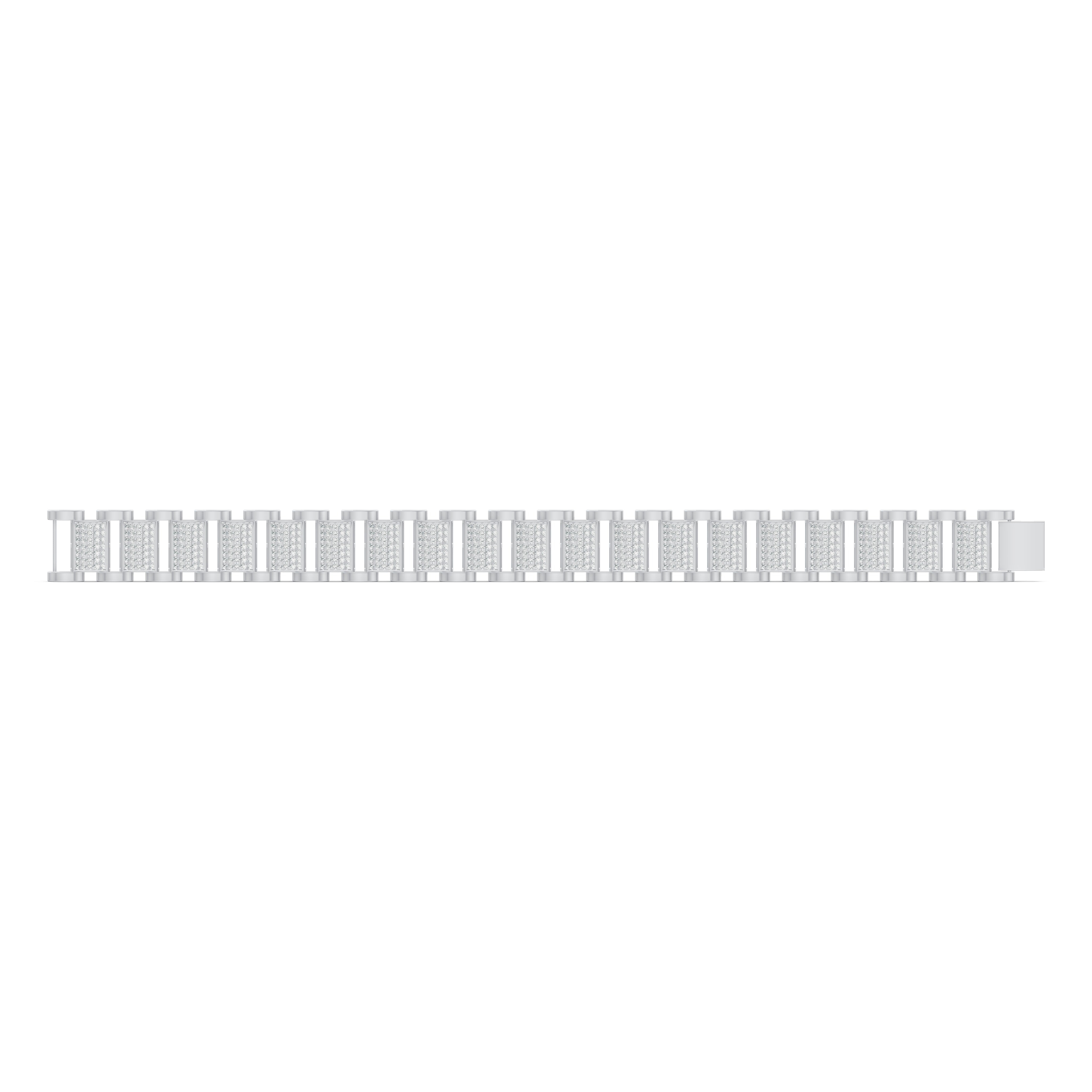 Structured Link Diamond Bracelet