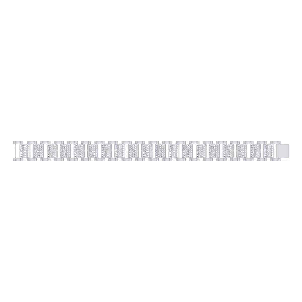 Structured Link Diamond Bracelet