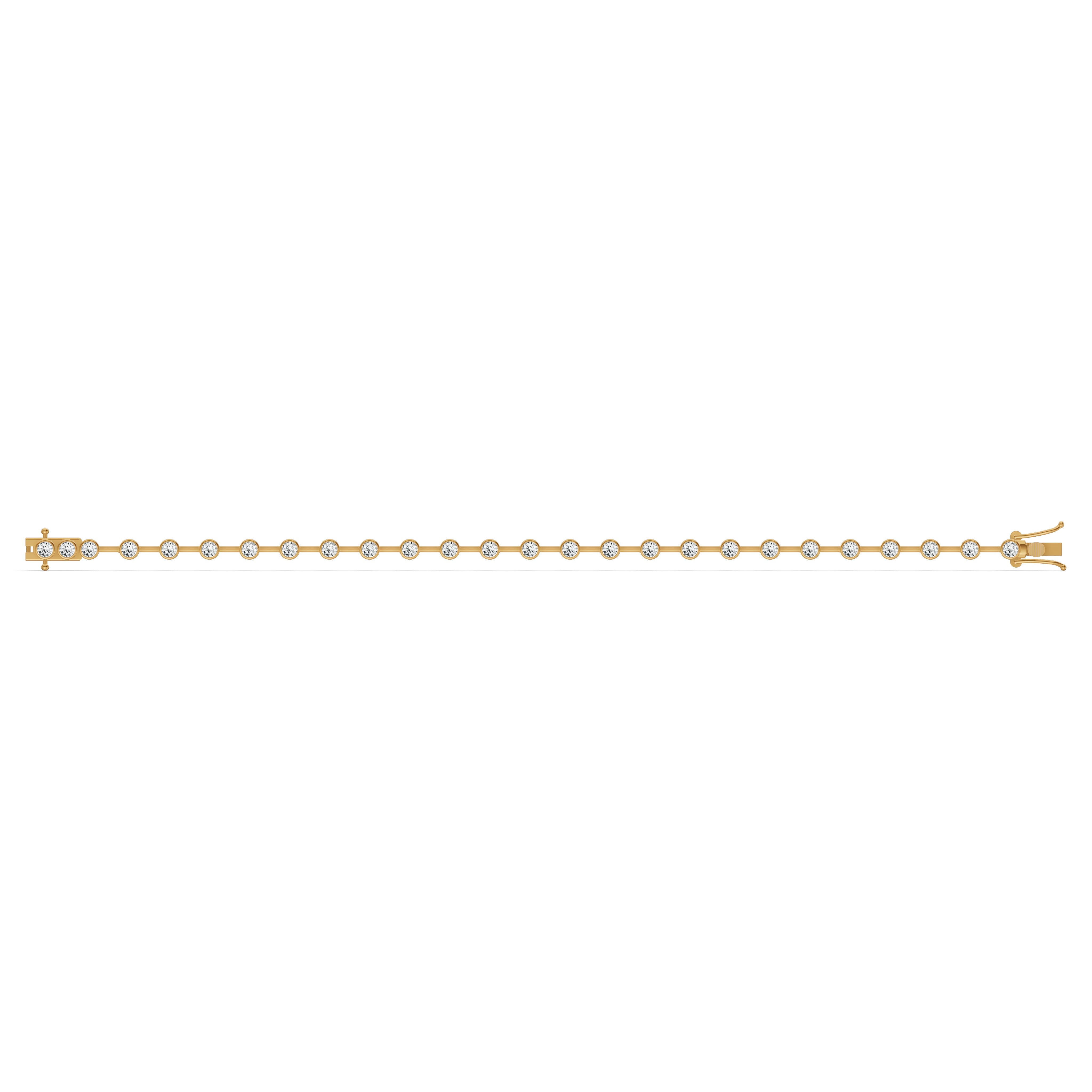 Spaced Bezel Diamond Tennis Bracelet