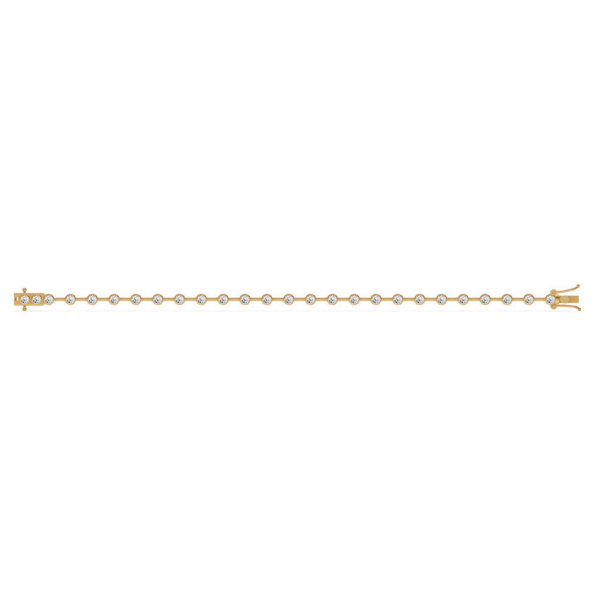 Spaced Bezel Diamond Tennis Bracelet