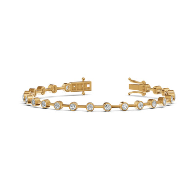 Spaced Bezel Diamond Tennis Bracelet