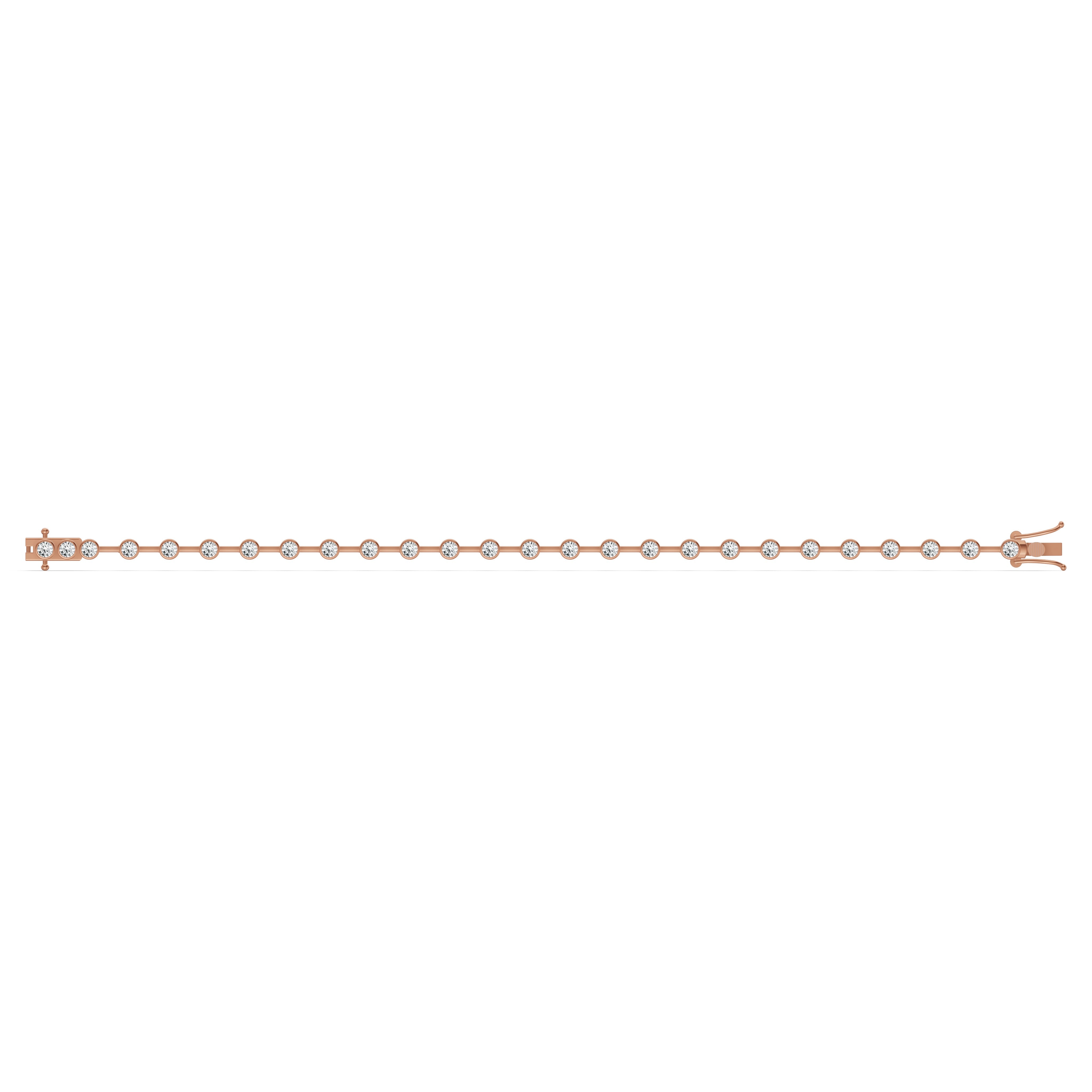 Spaced Bezel Diamond Tennis Bracelet