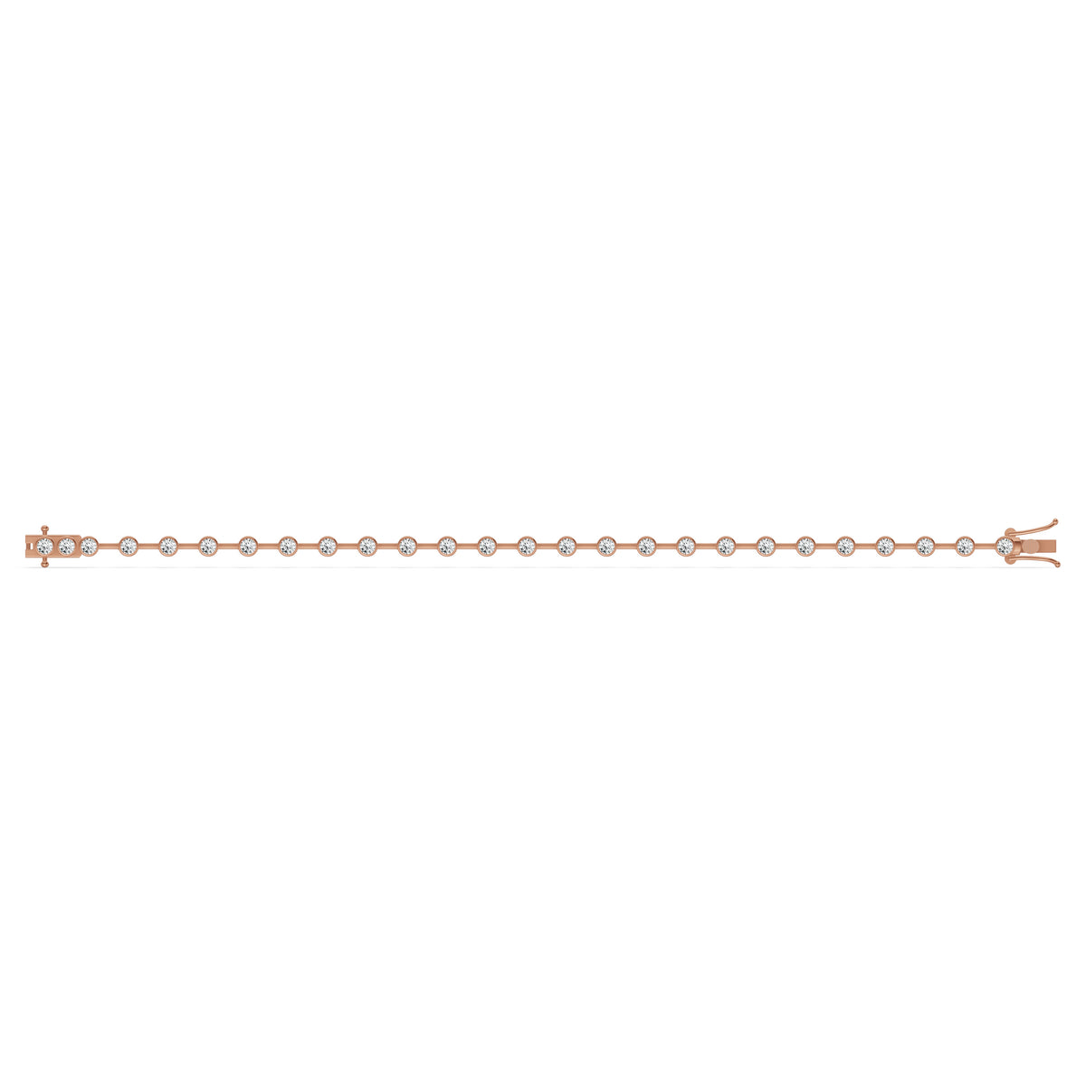 Spaced Bezel Diamond Tennis Bracelet