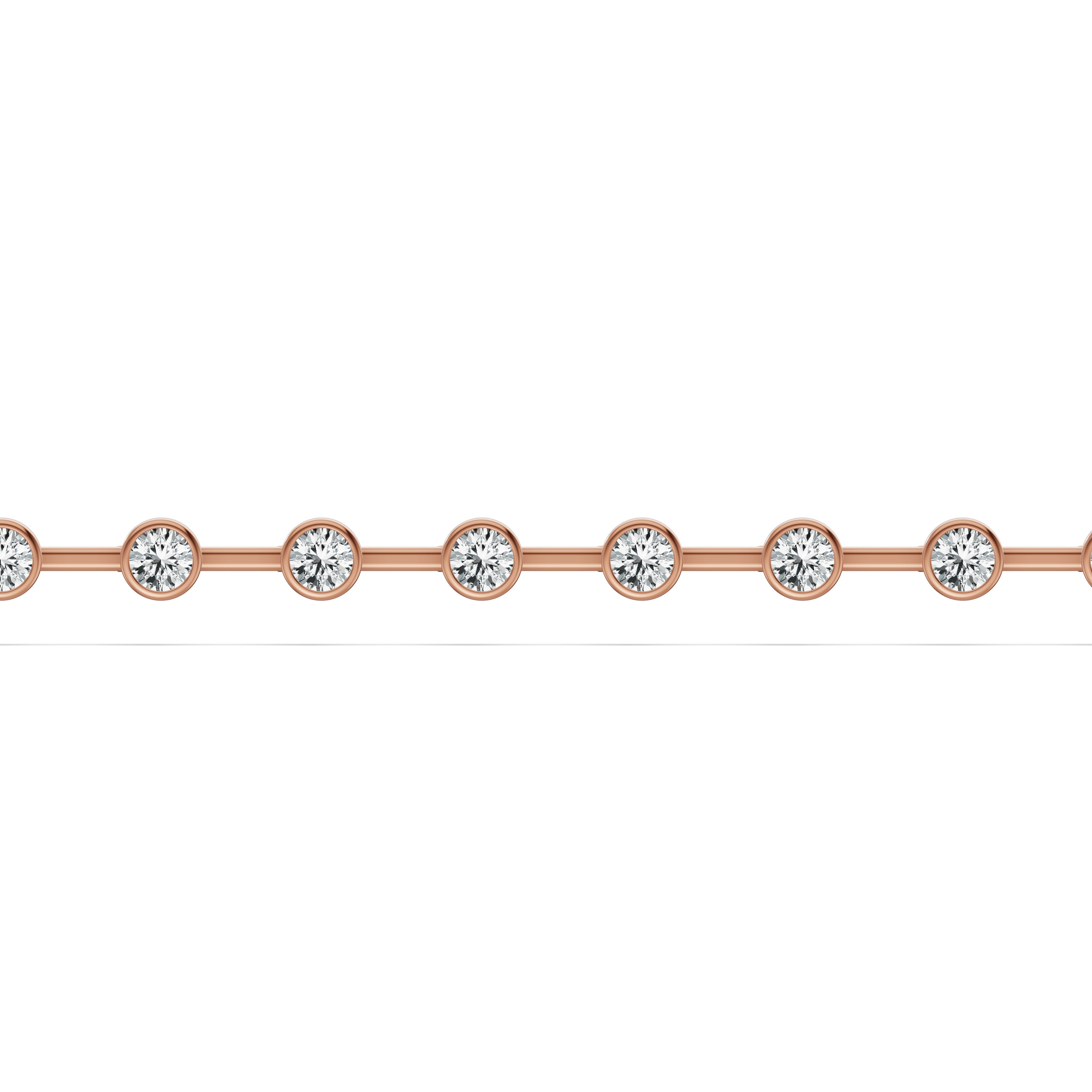 Spaced Bezel Diamond Tennis Bracelet