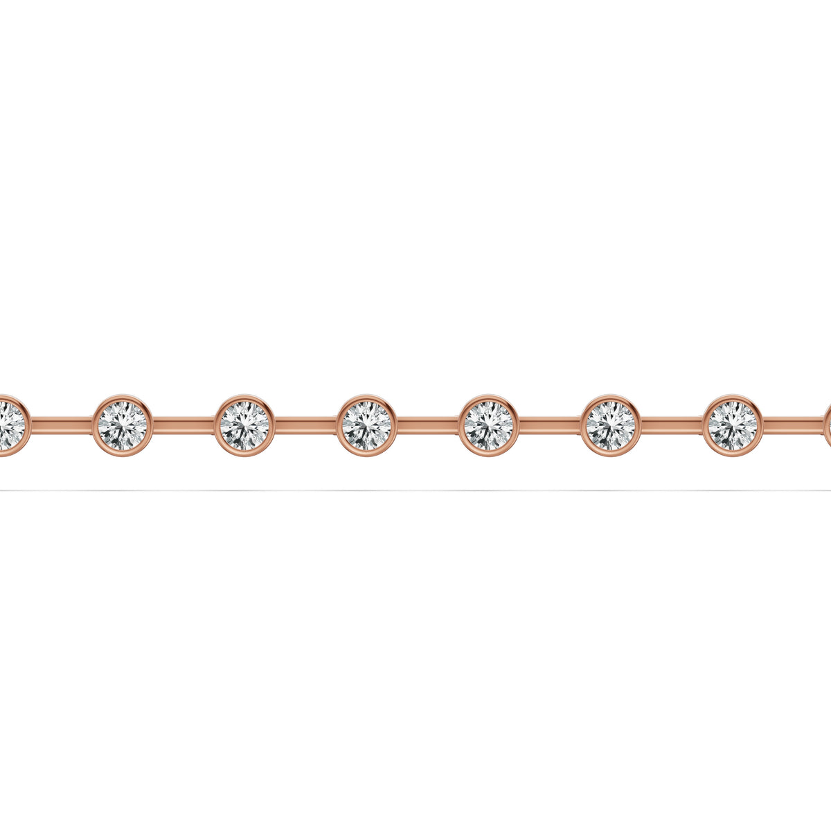Spaced Bezel Diamond Tennis Bracelet
