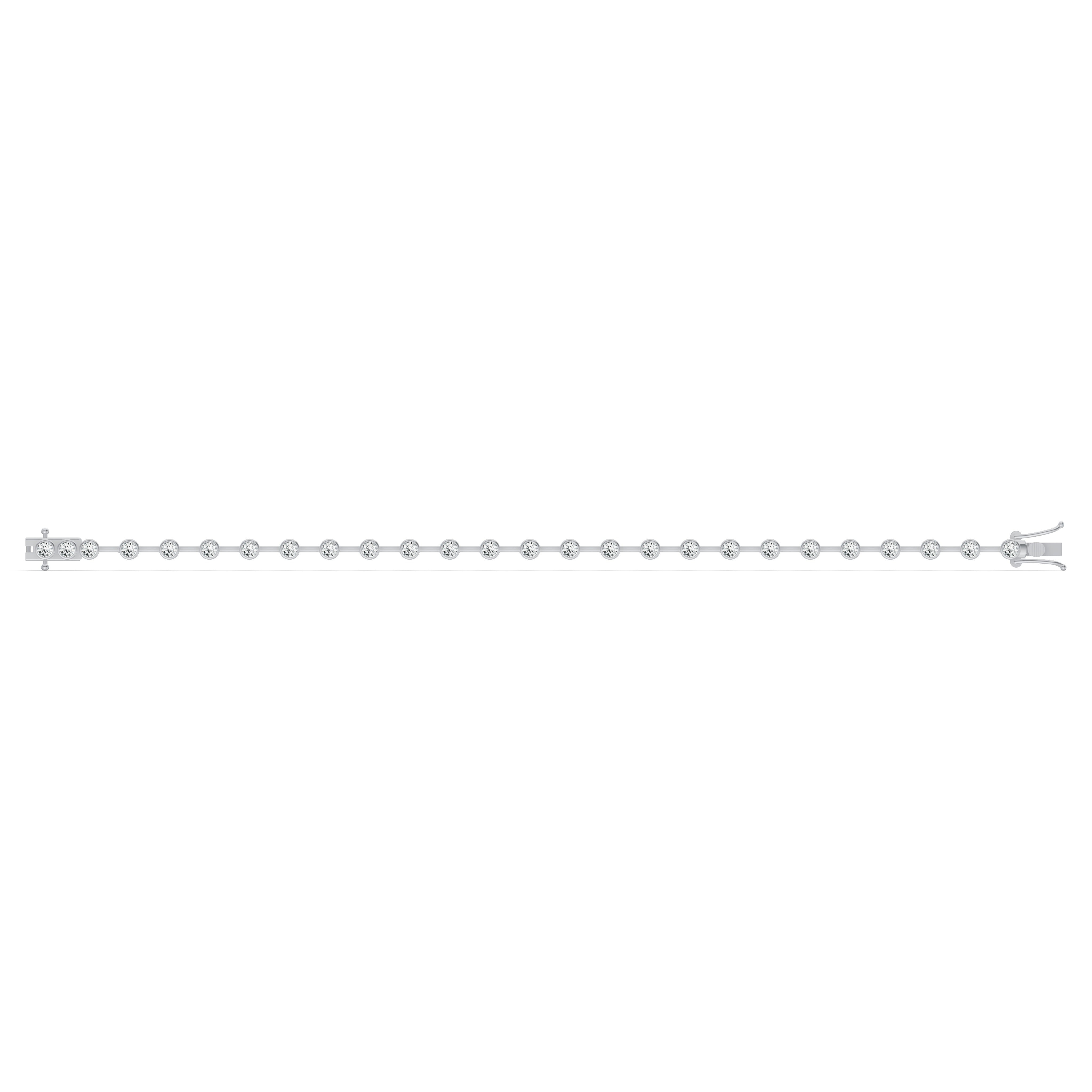 Spaced Bezel Diamond Tennis Bracelet