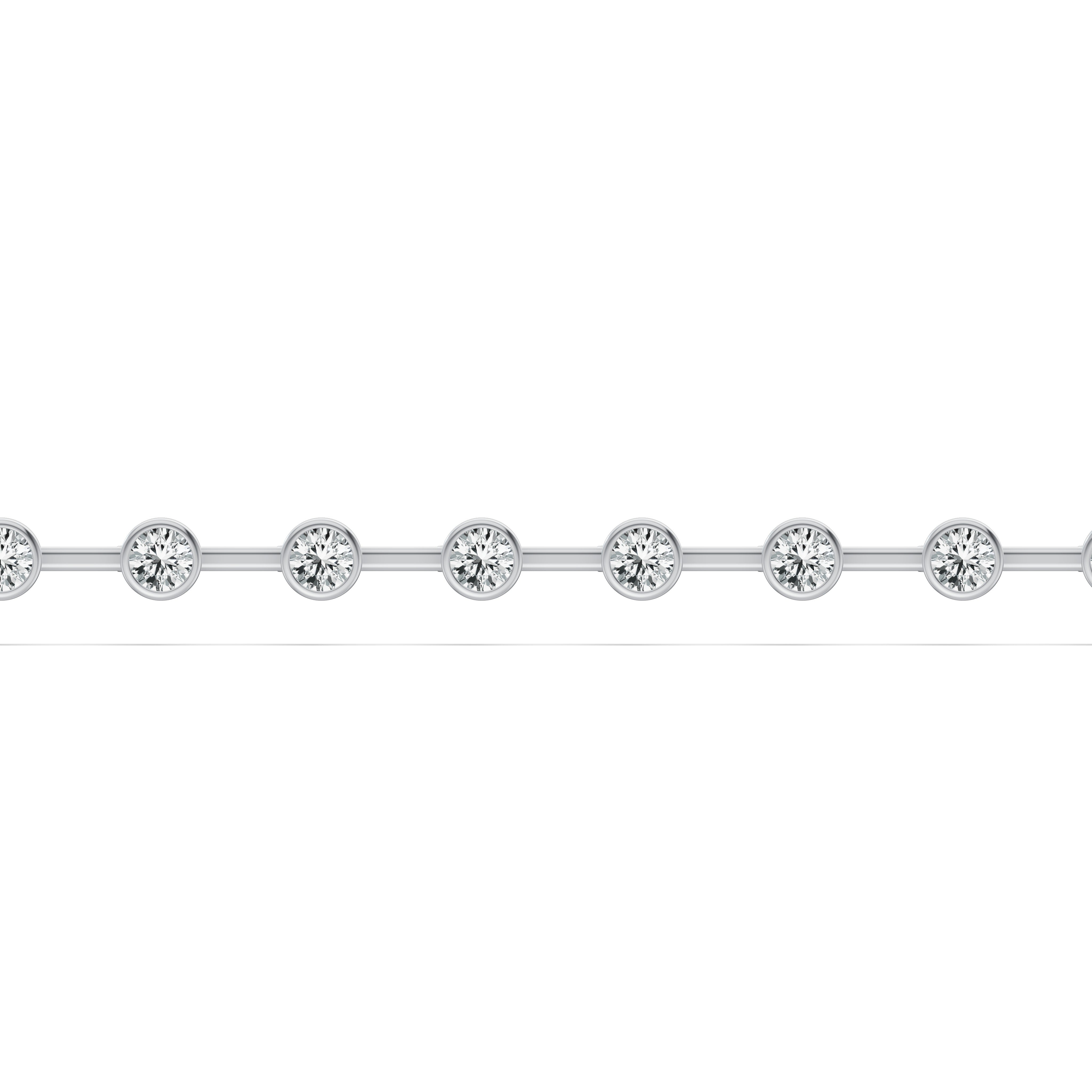 Spaced Bezel Diamond Tennis Bracelet