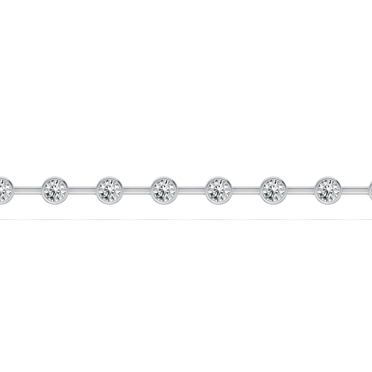 Spaced Bezel Diamond Tennis Bracelet