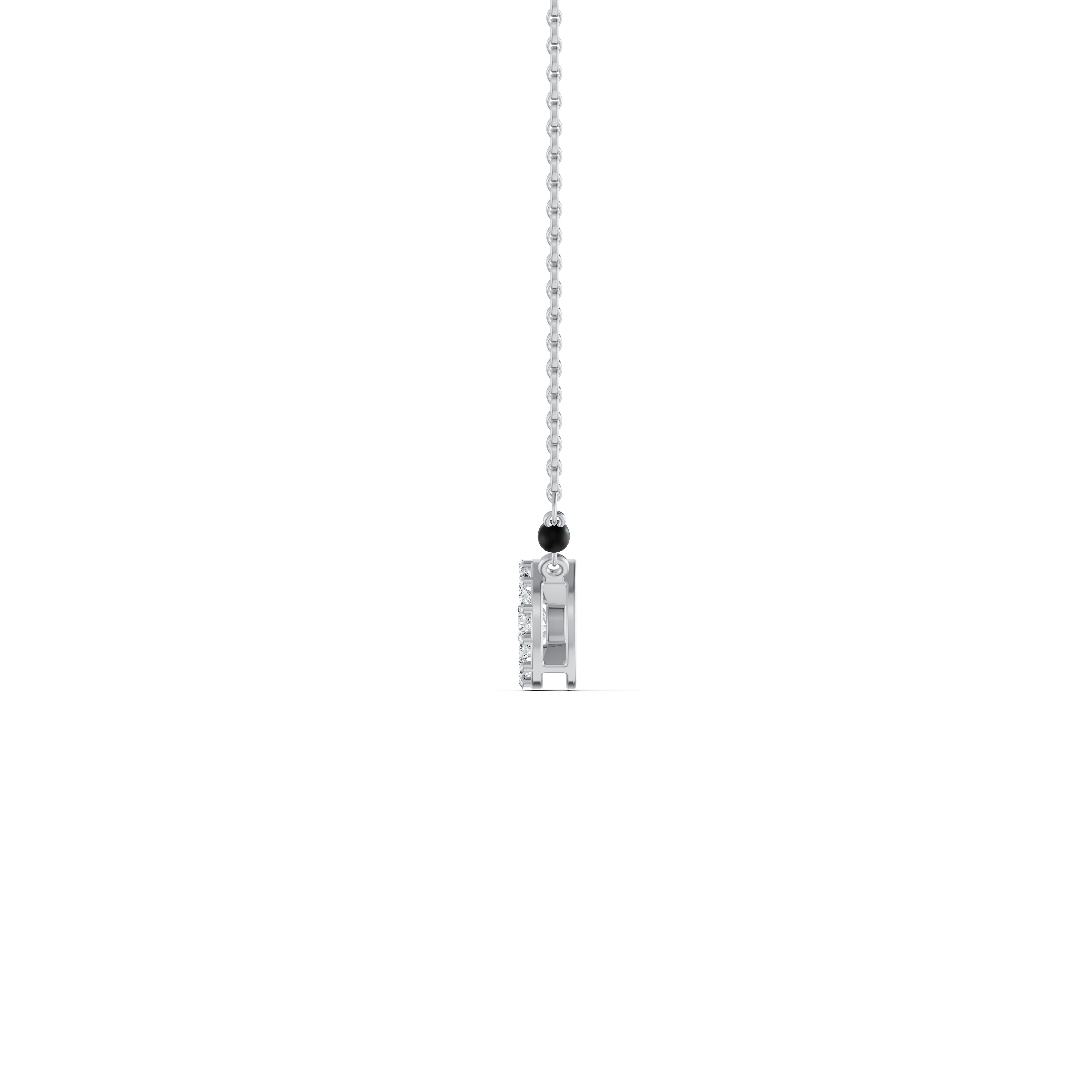 Round Halo Solitaire Mangalsutra