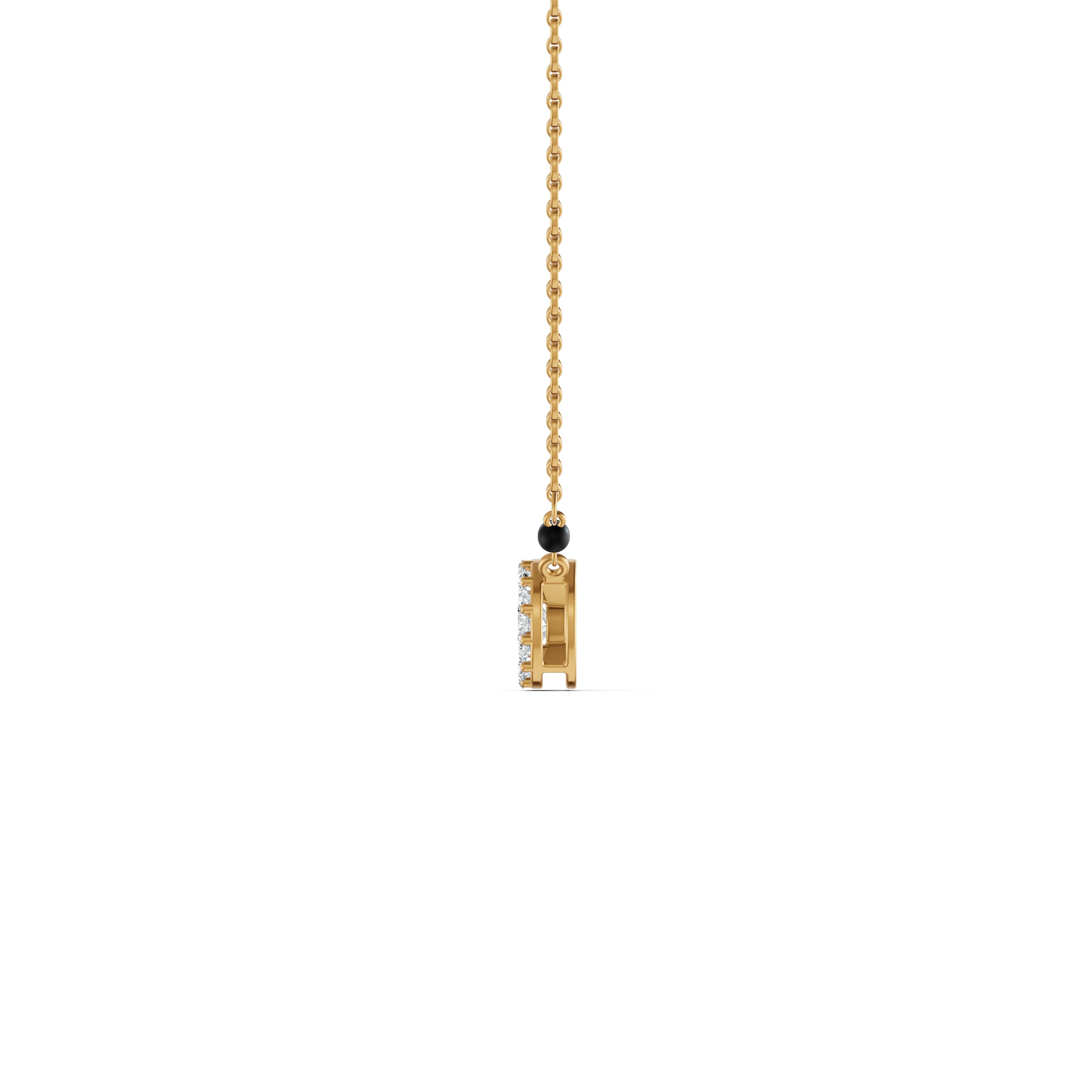 Round Halo Solitaire Mangalsutra