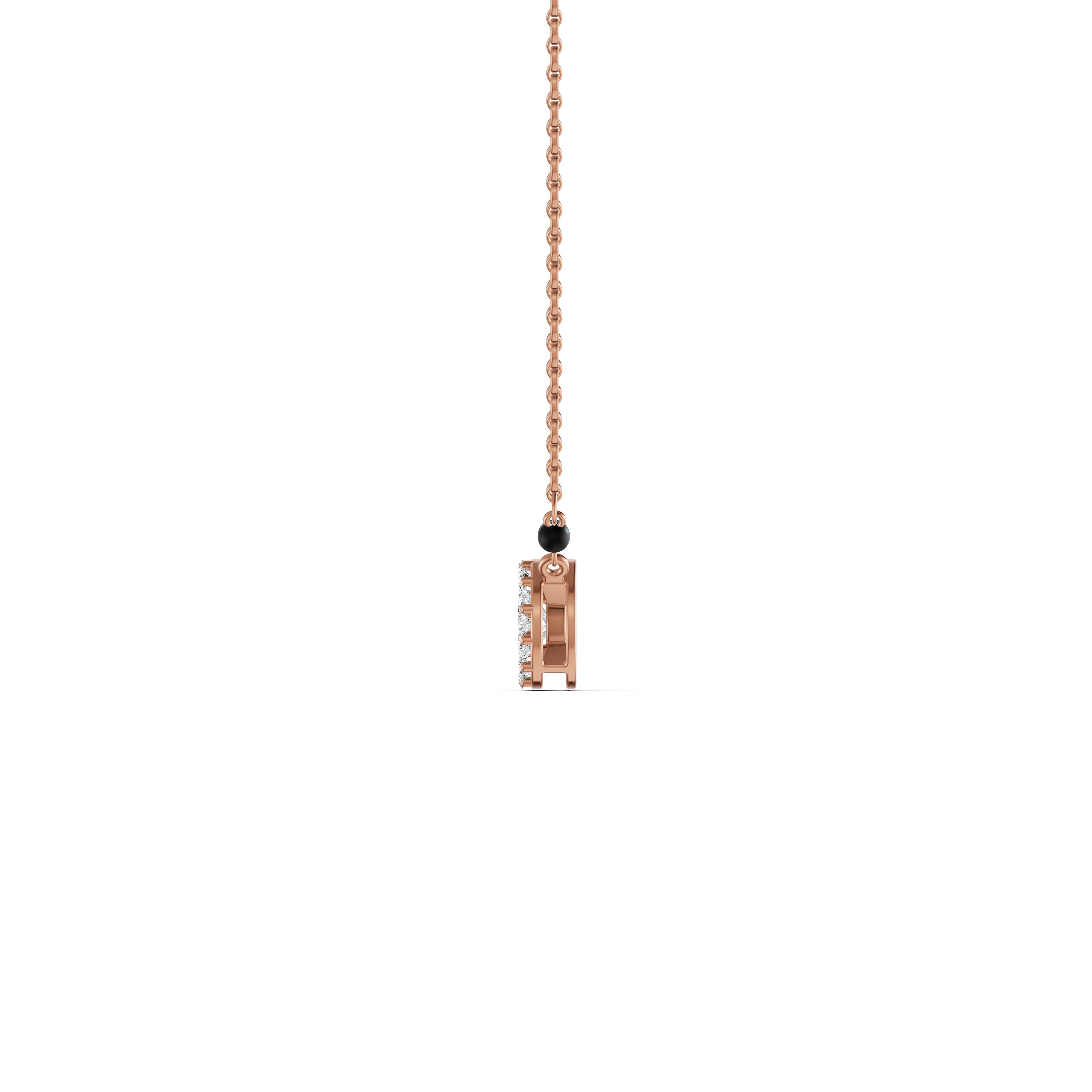 Round Halo Solitaire Mangalsutra