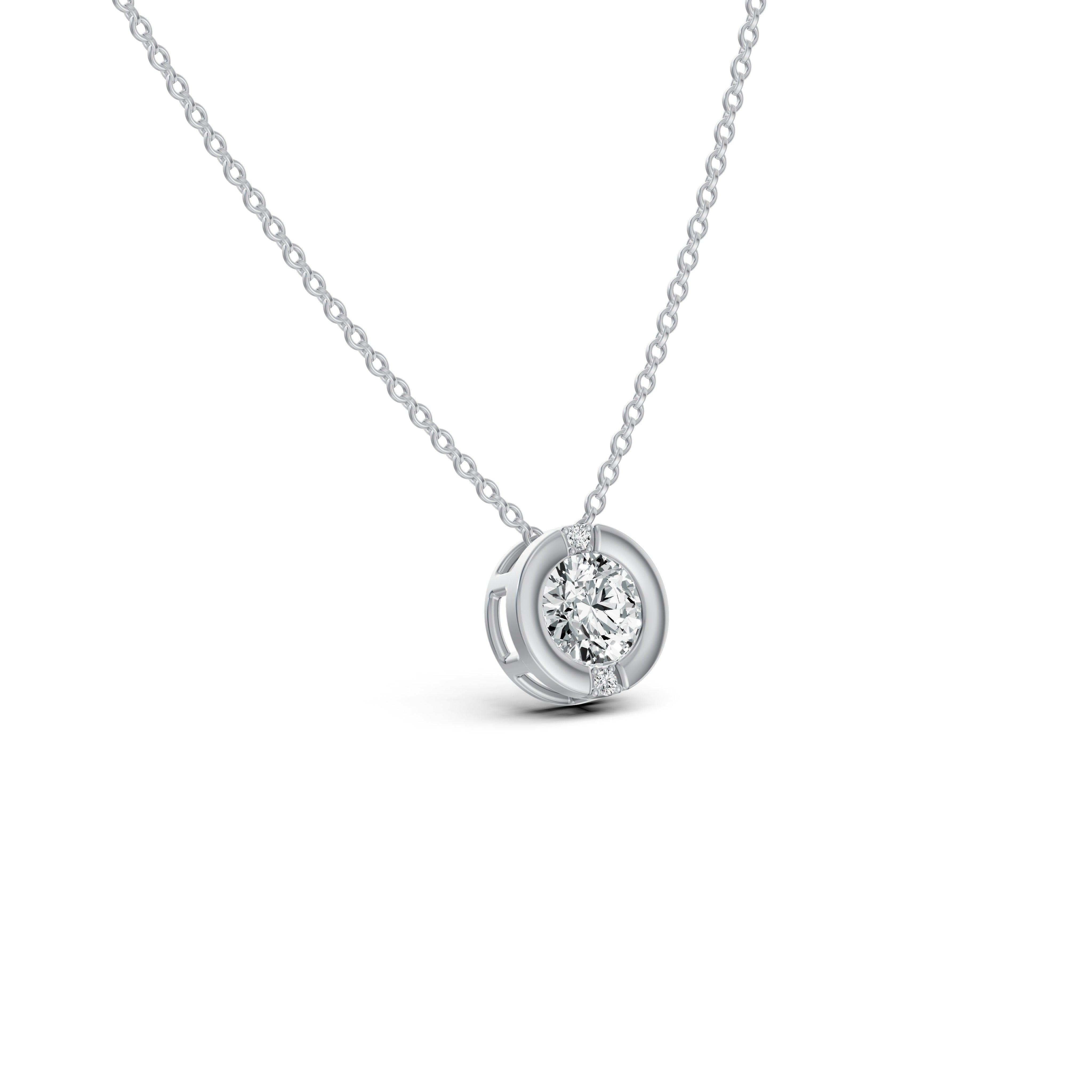 Luna Solitaire Diamond Chain