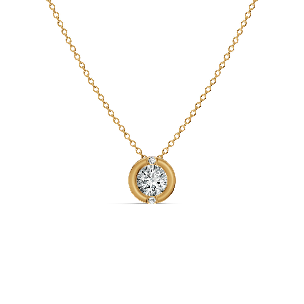 Luna Solitaire Diamond Chain
