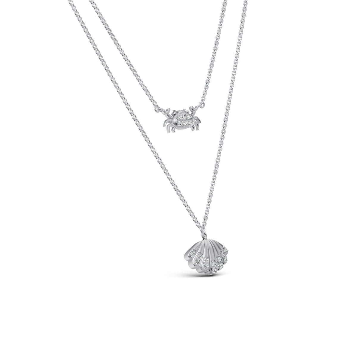 Seashell Layered Diamond Chain