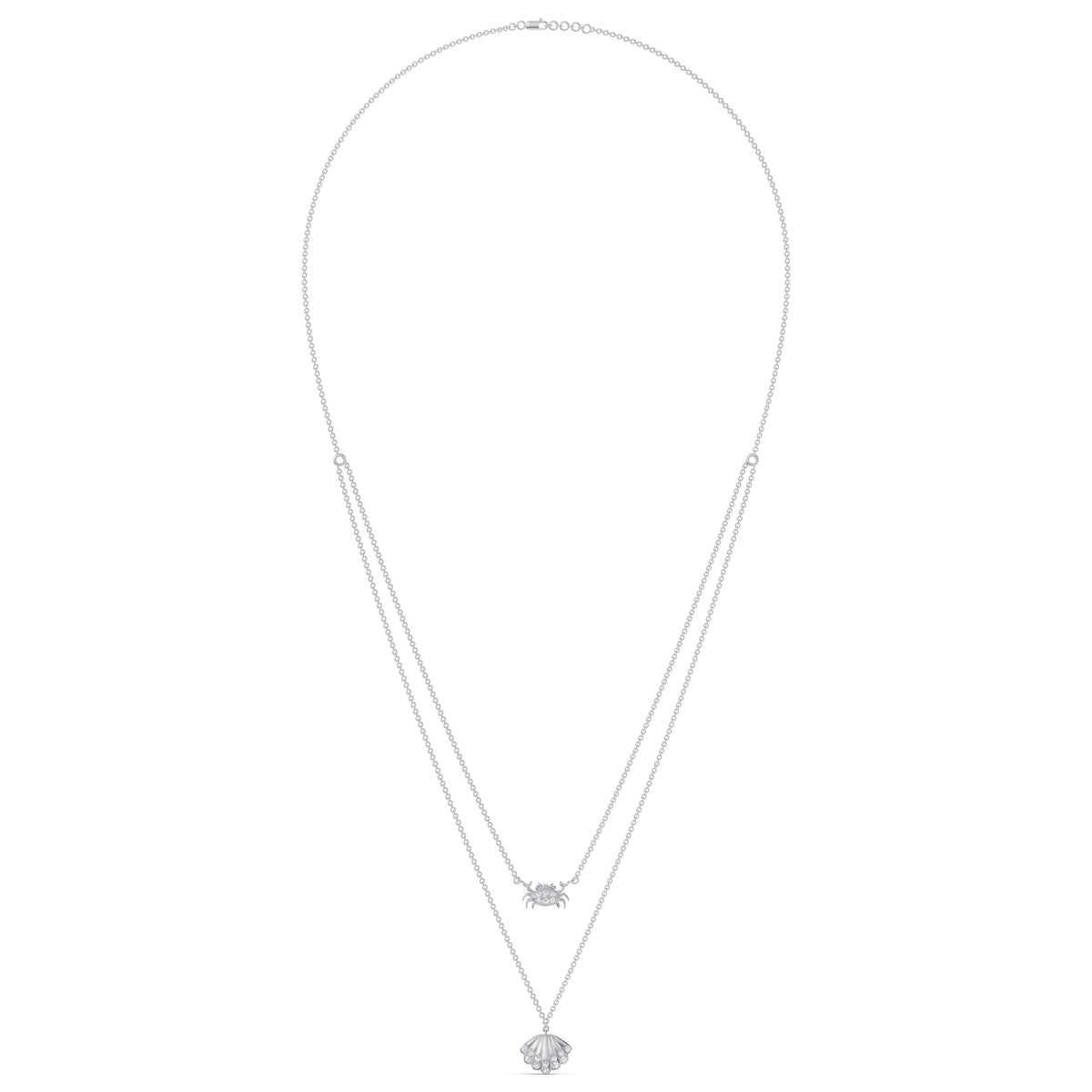 Seashell Layered Diamond Chain