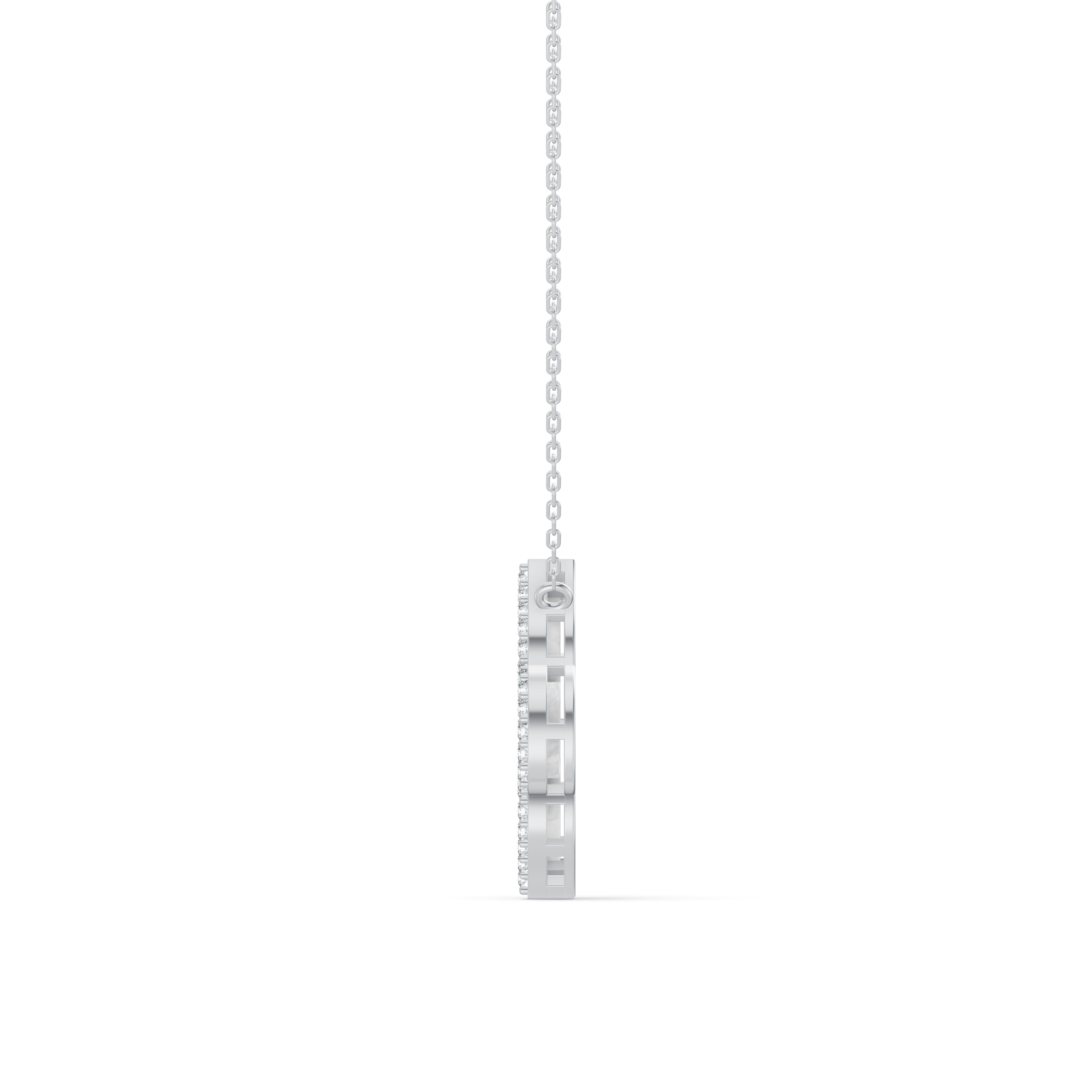 Radiant Mother of Pearl Clover Diamond Chain