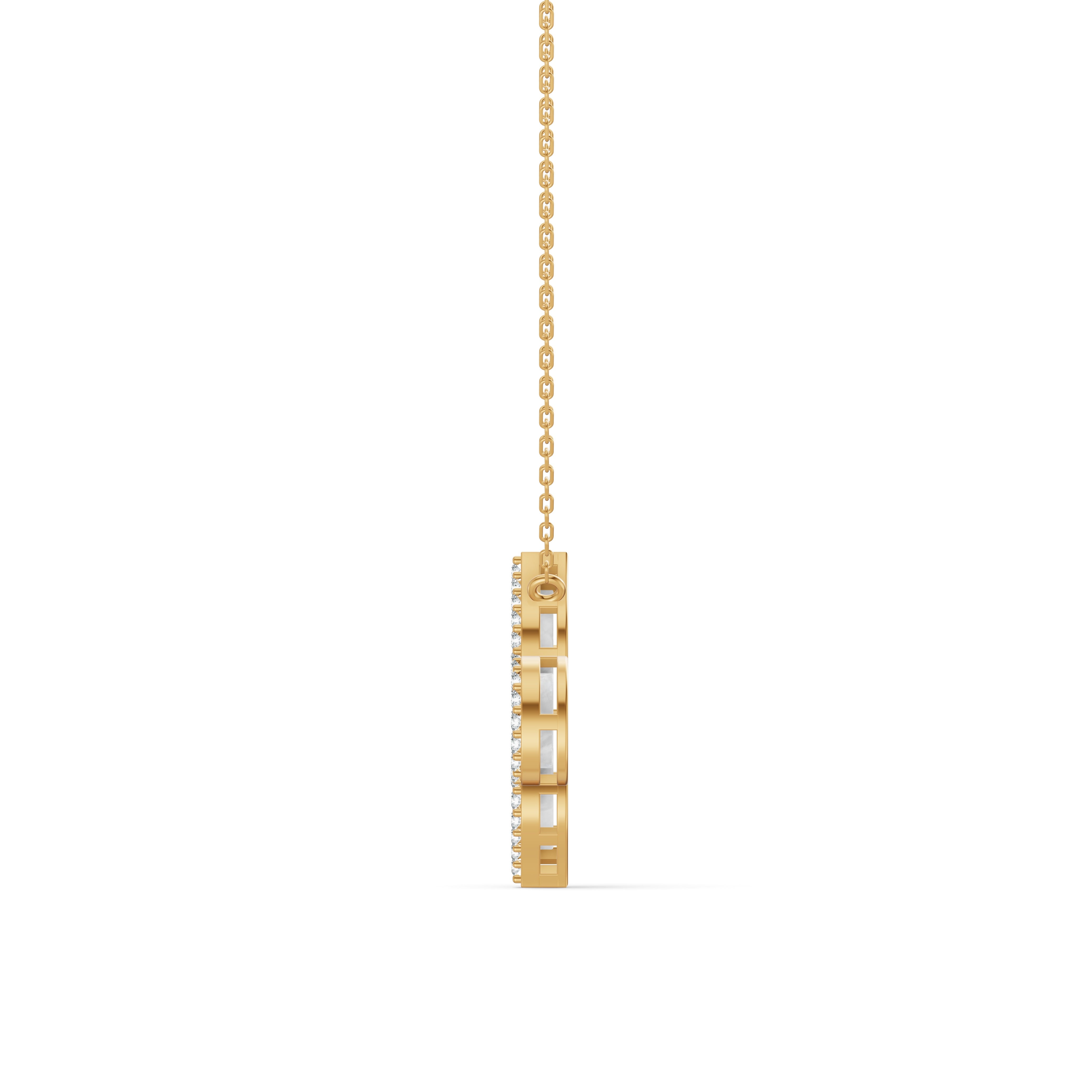 Radiant Mother of Pearl Clover Diamond Chain