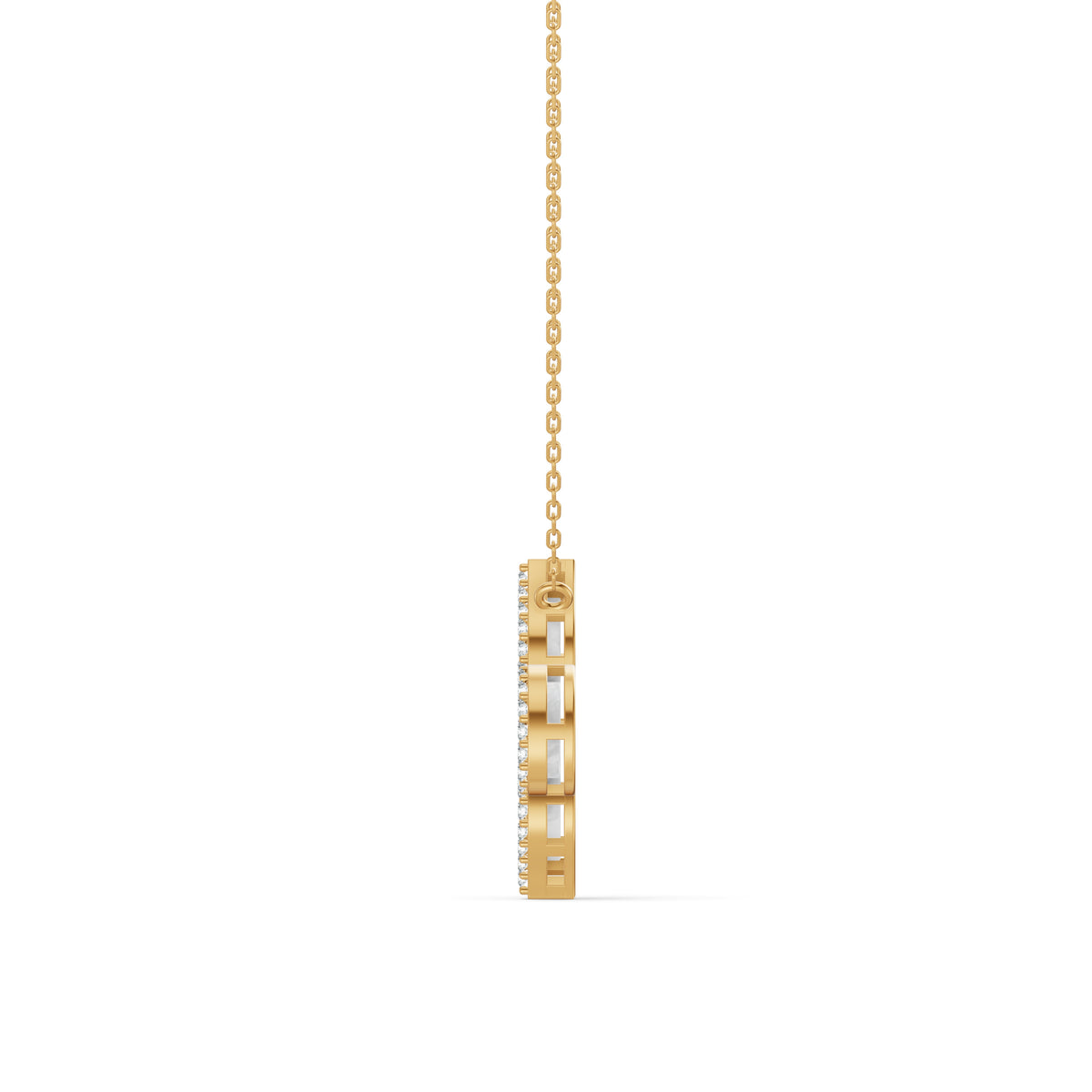 Radiant Mother of Pearl Clover Diamond Chain