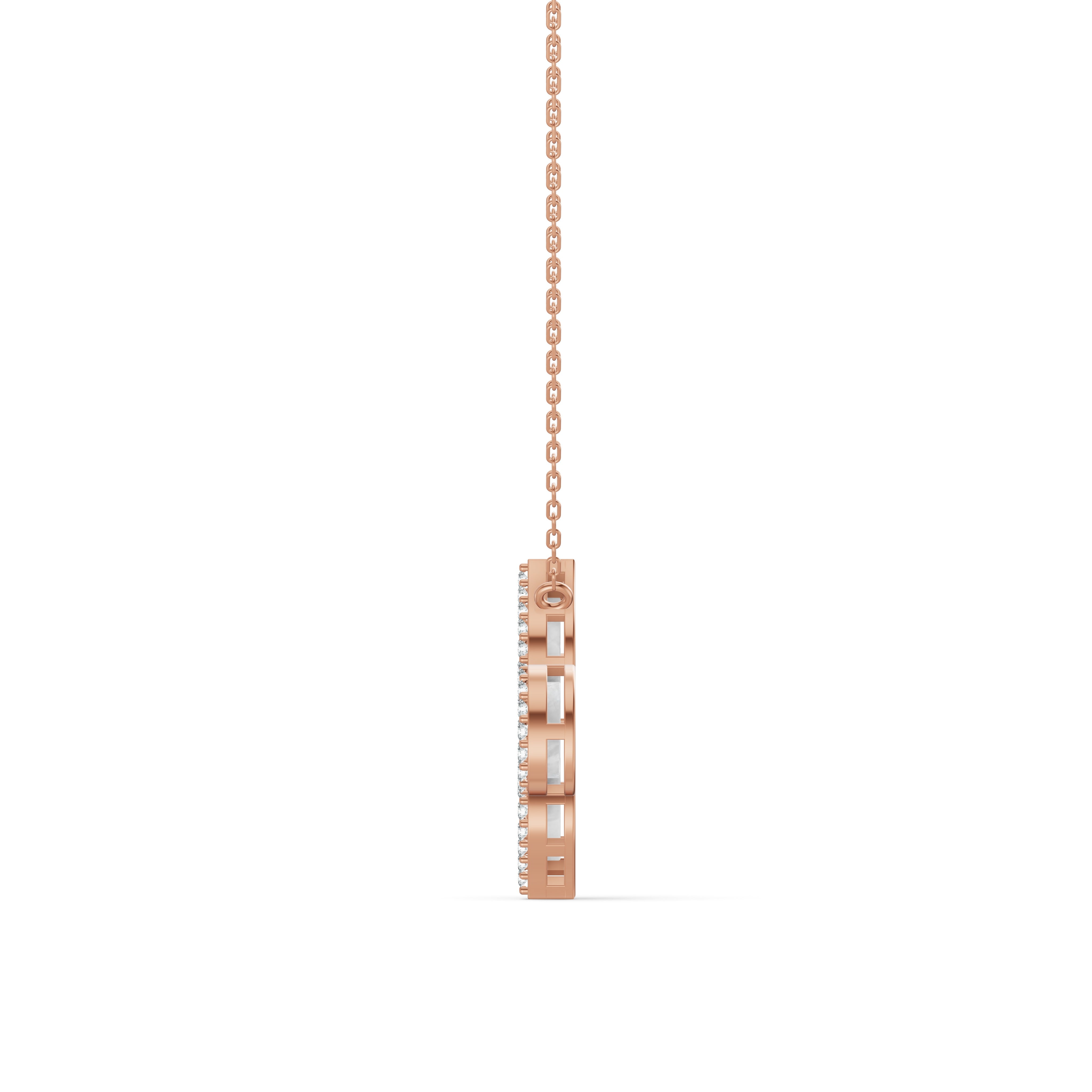 Radiant Mother of Pearl Clover Diamond Chain