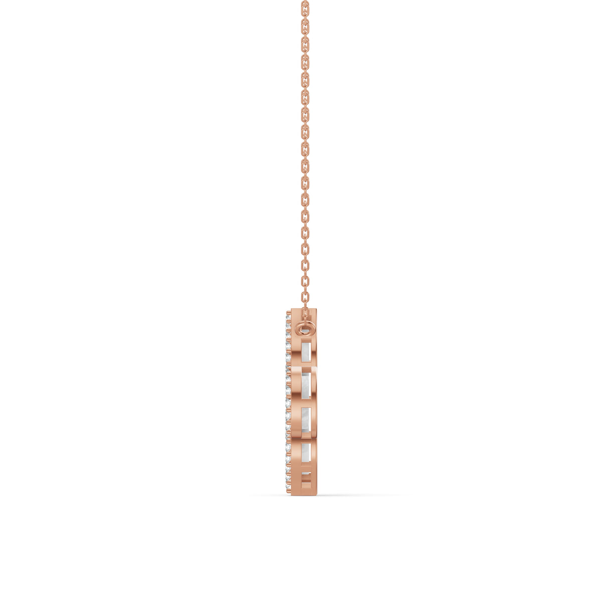 Radiant Mother of Pearl Clover Diamond Chain
