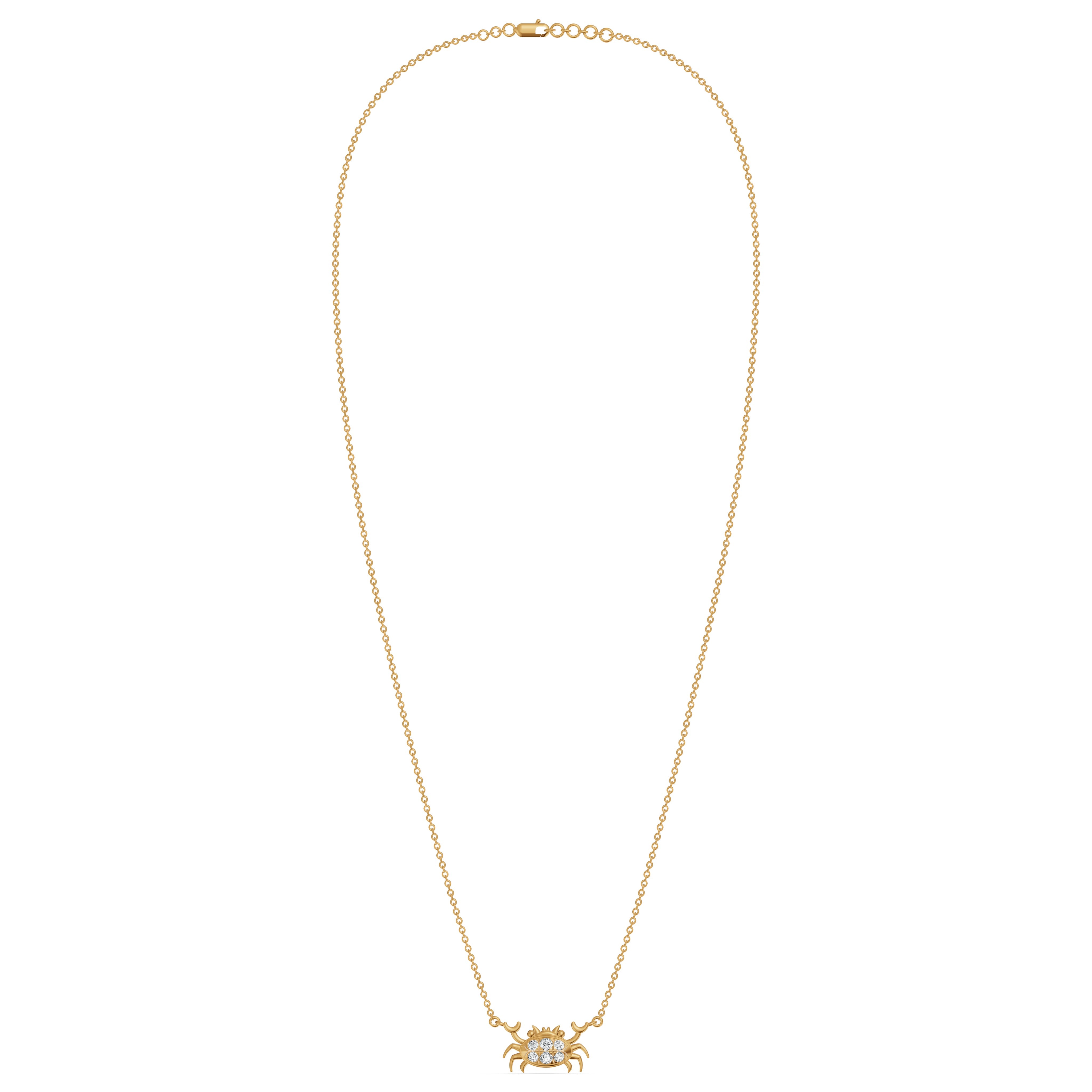 Crab Charm Diamond Chain