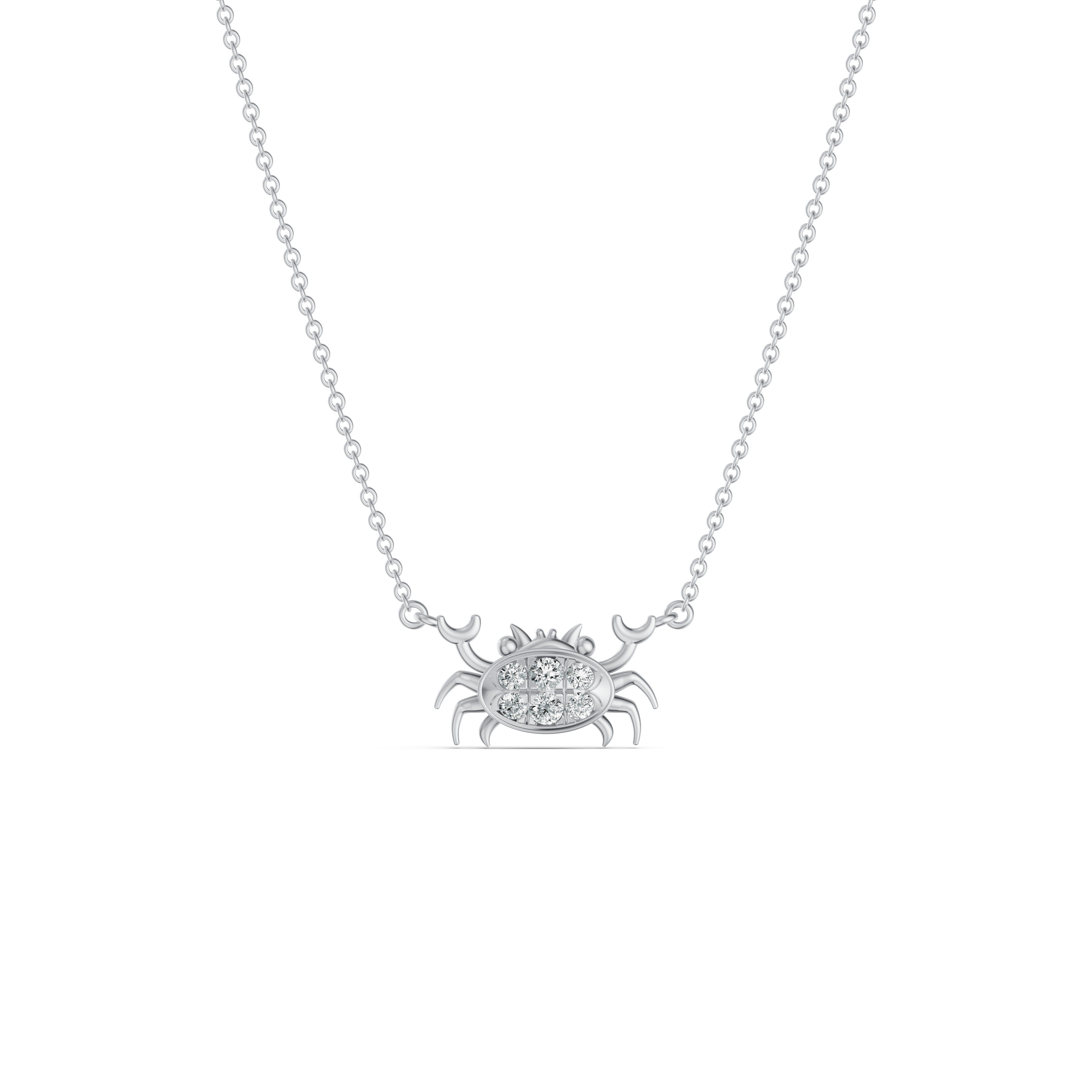 Crab Charm Diamond Chain
