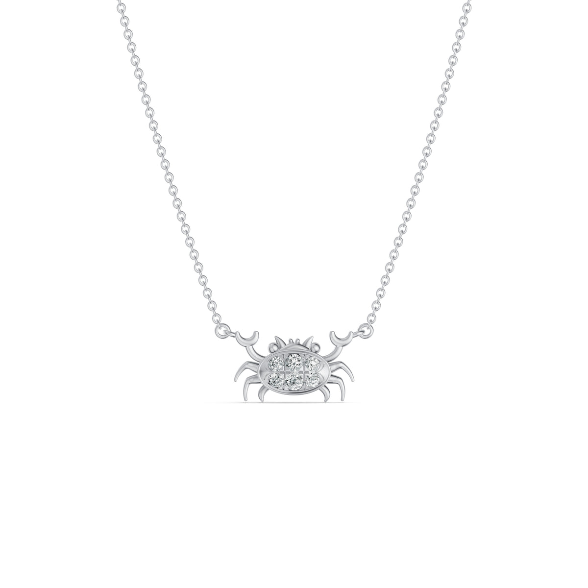 Crab Charm Diamond Chain