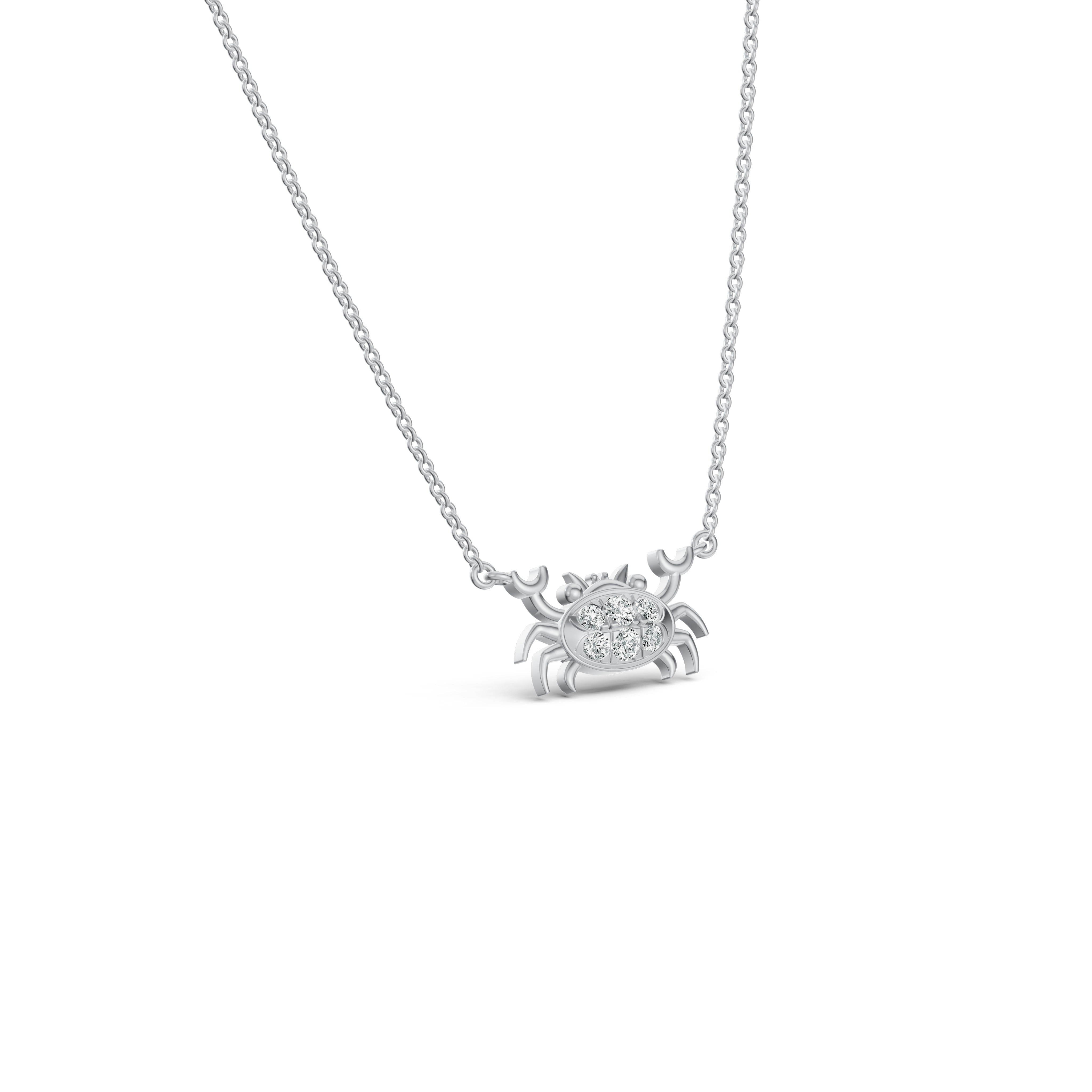 Crab Charm Diamond Chain