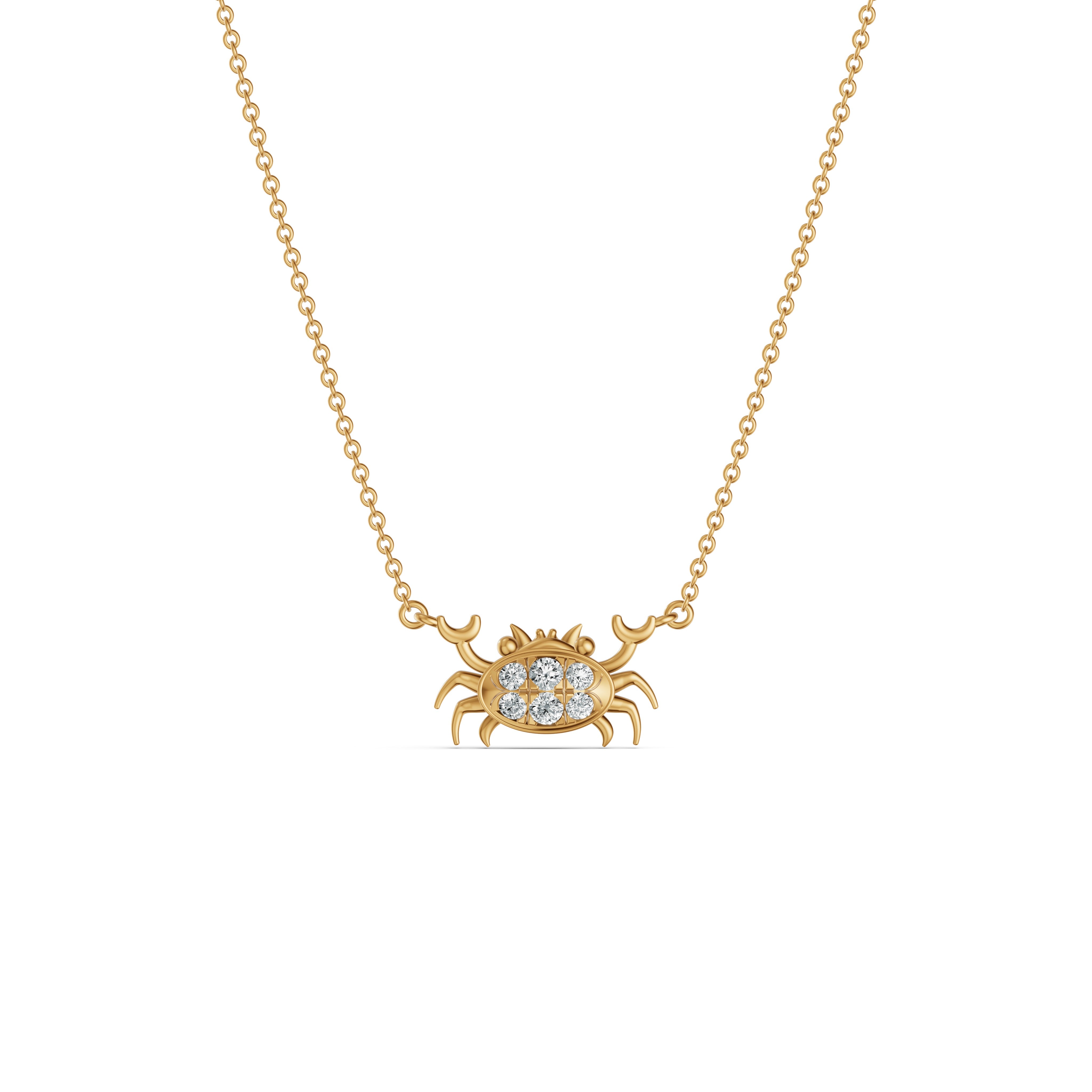 Crab Charm Diamond Chain