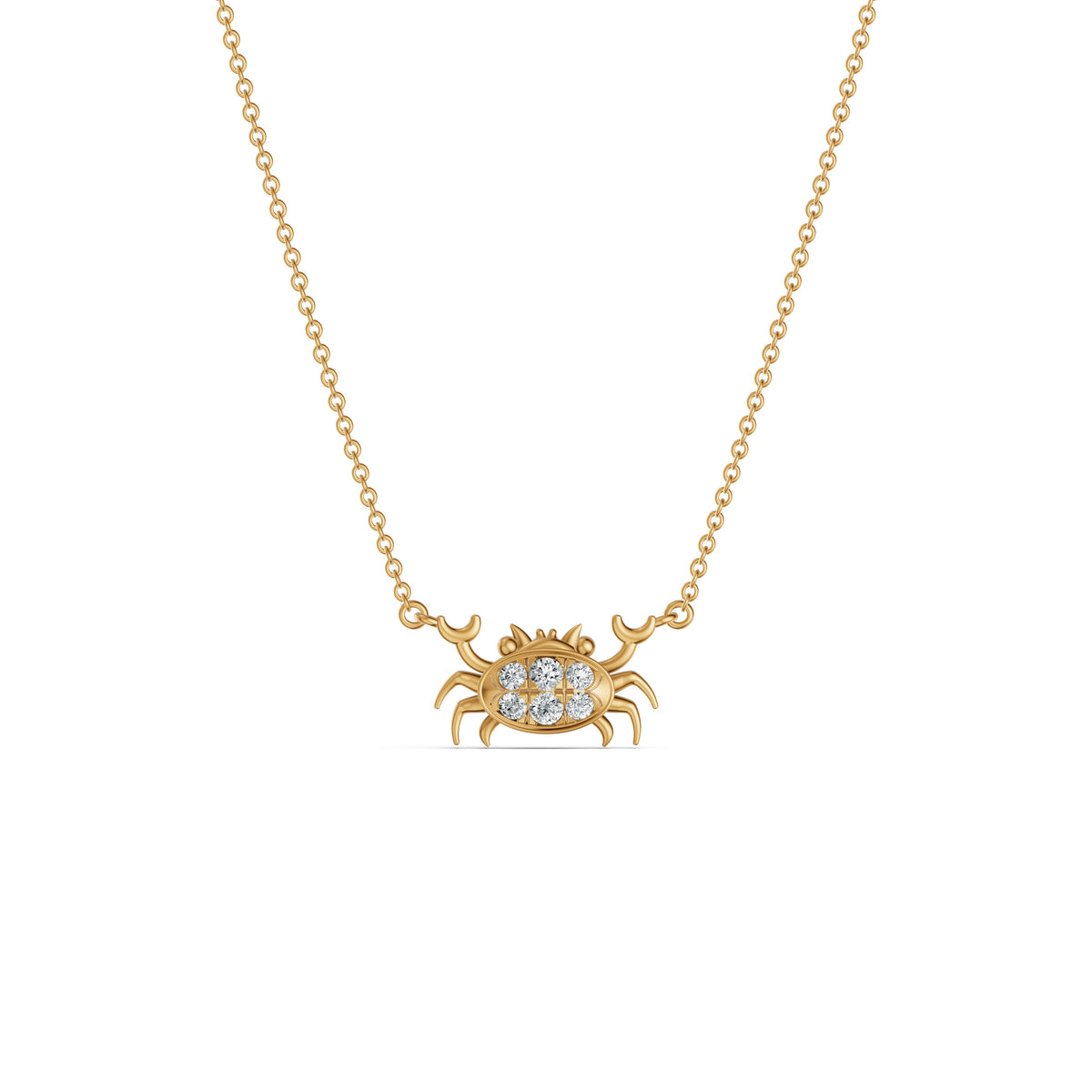 Crab Charm Diamond Chain