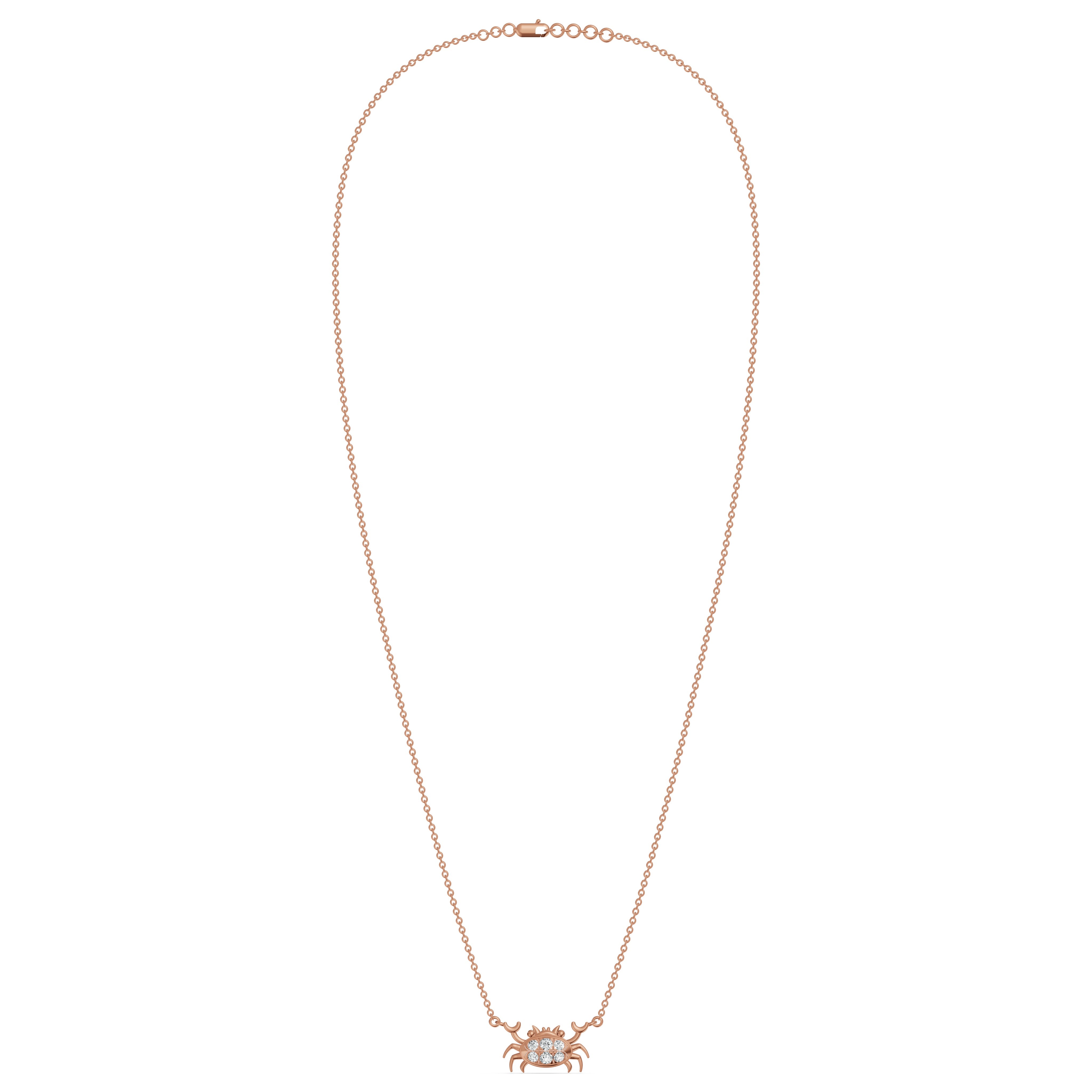Crab Charm Diamond Chain