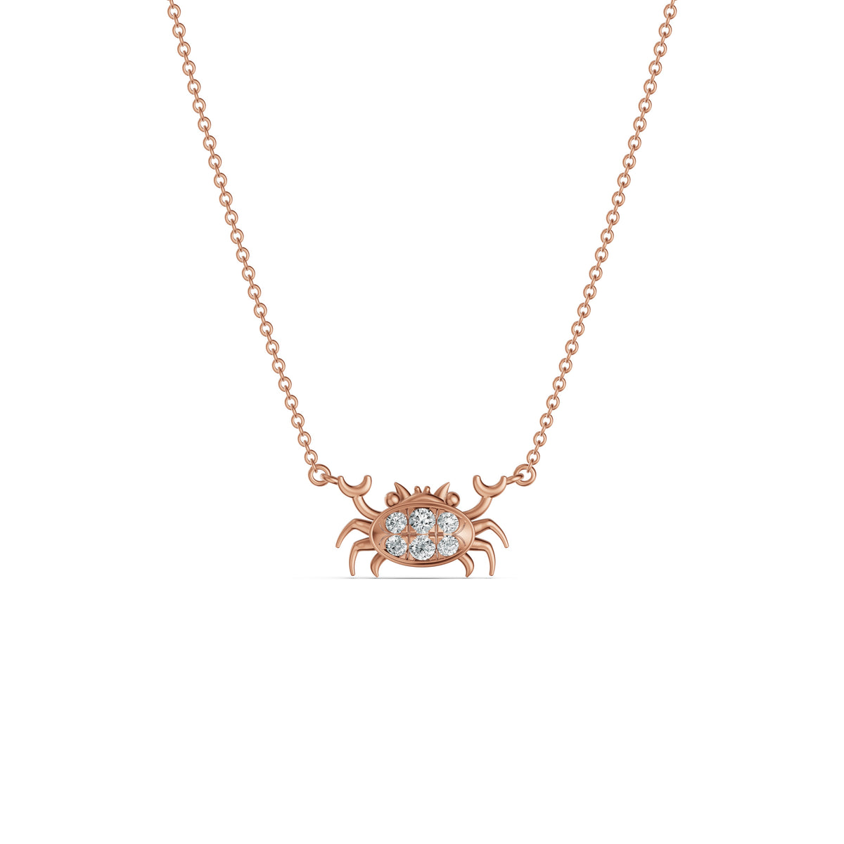 Crab Charm Diamond Chain