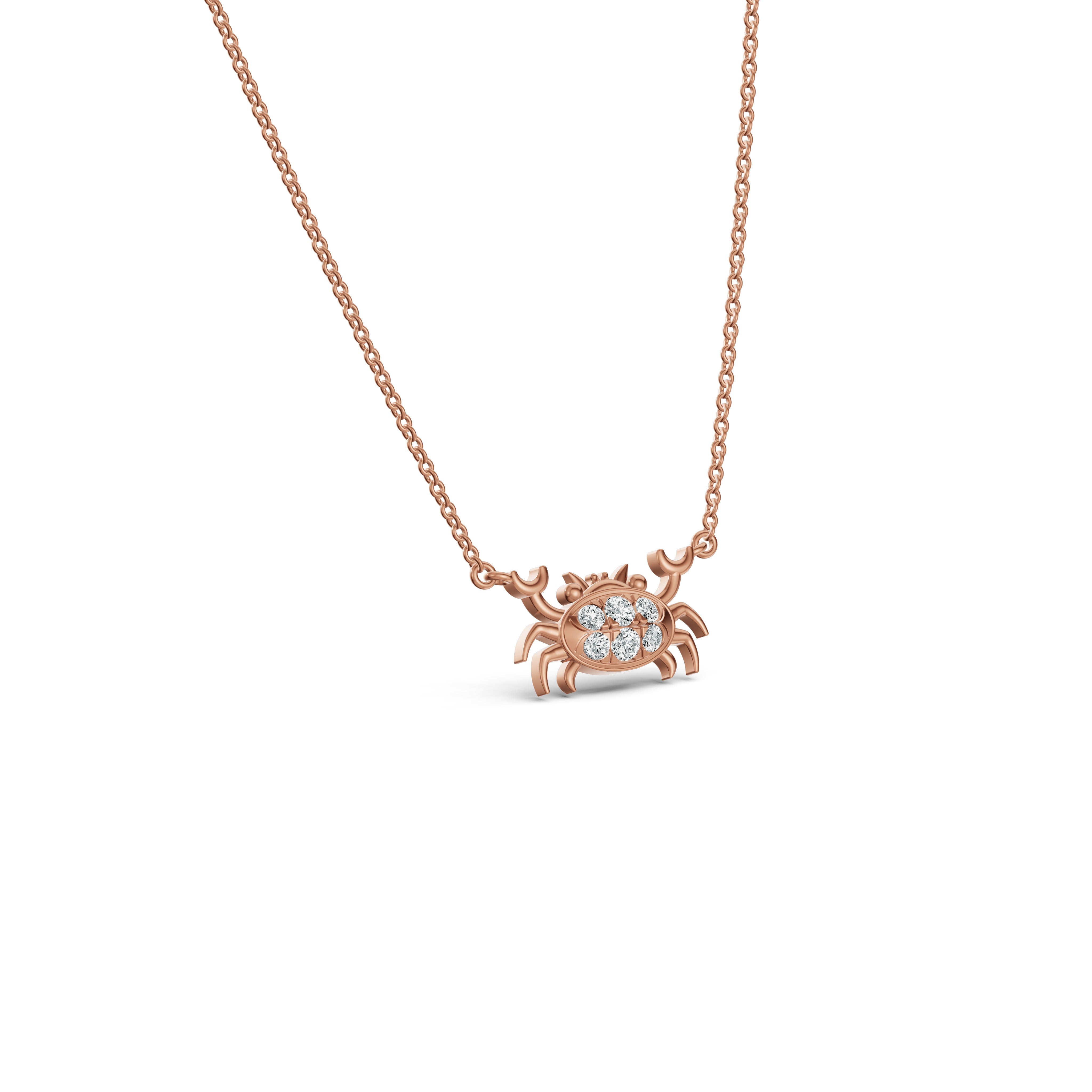 Crab Charm Diamond Chain