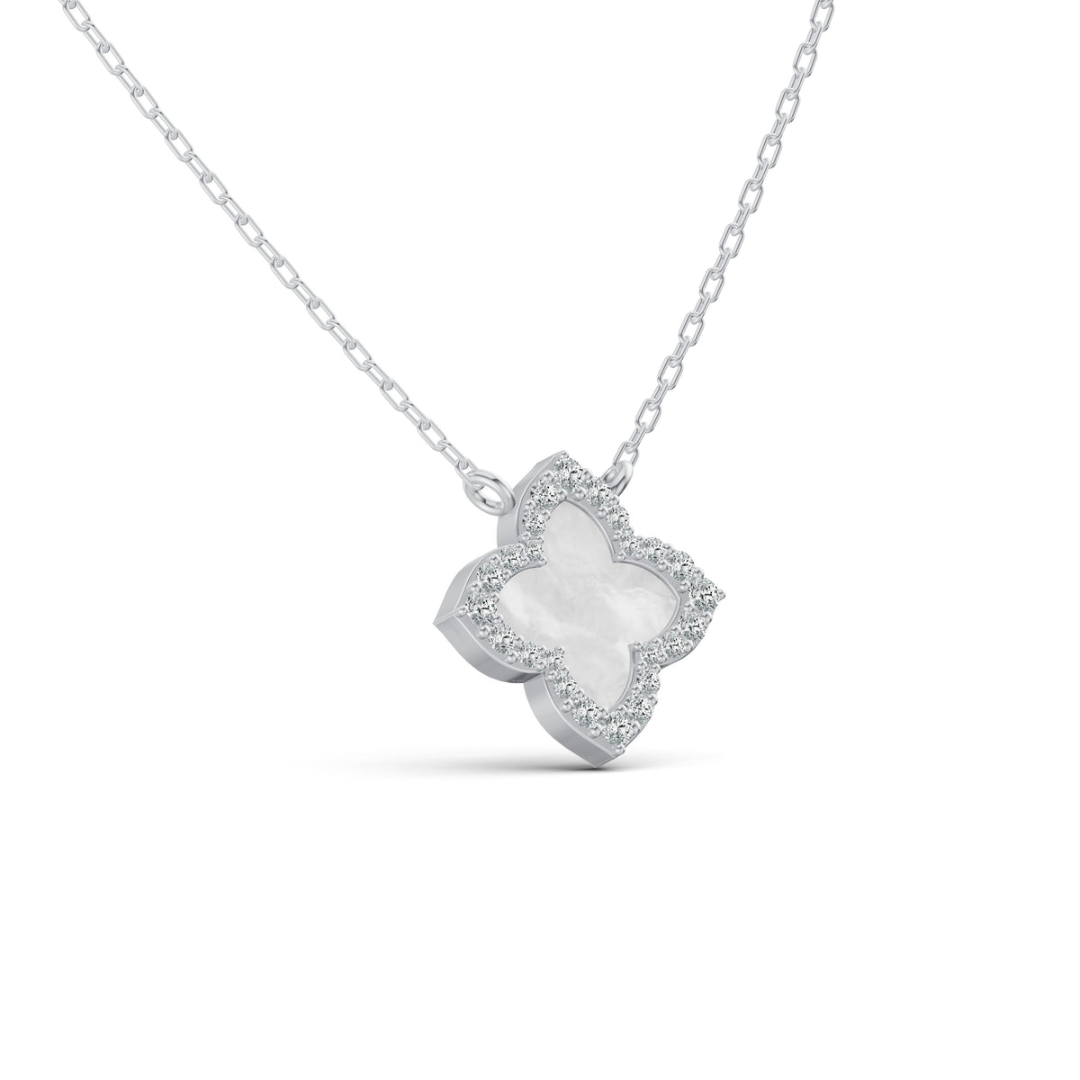 Lustre Mother of Pearl Clover Diamond Chain