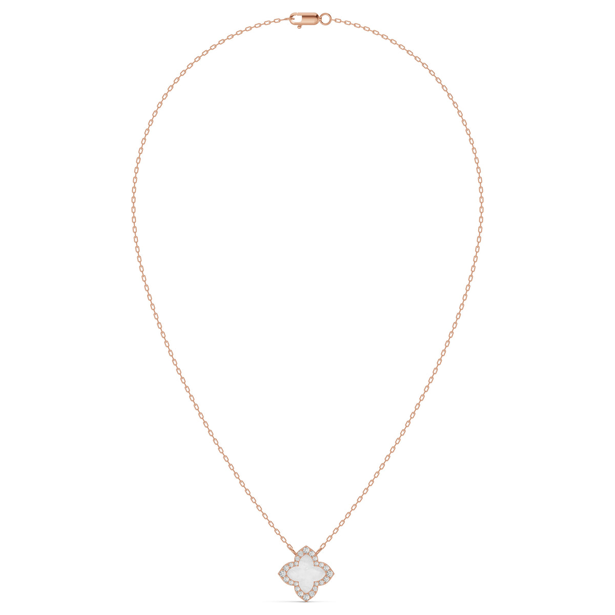 Lustre Mother of Pearl Clover Diamond Chain