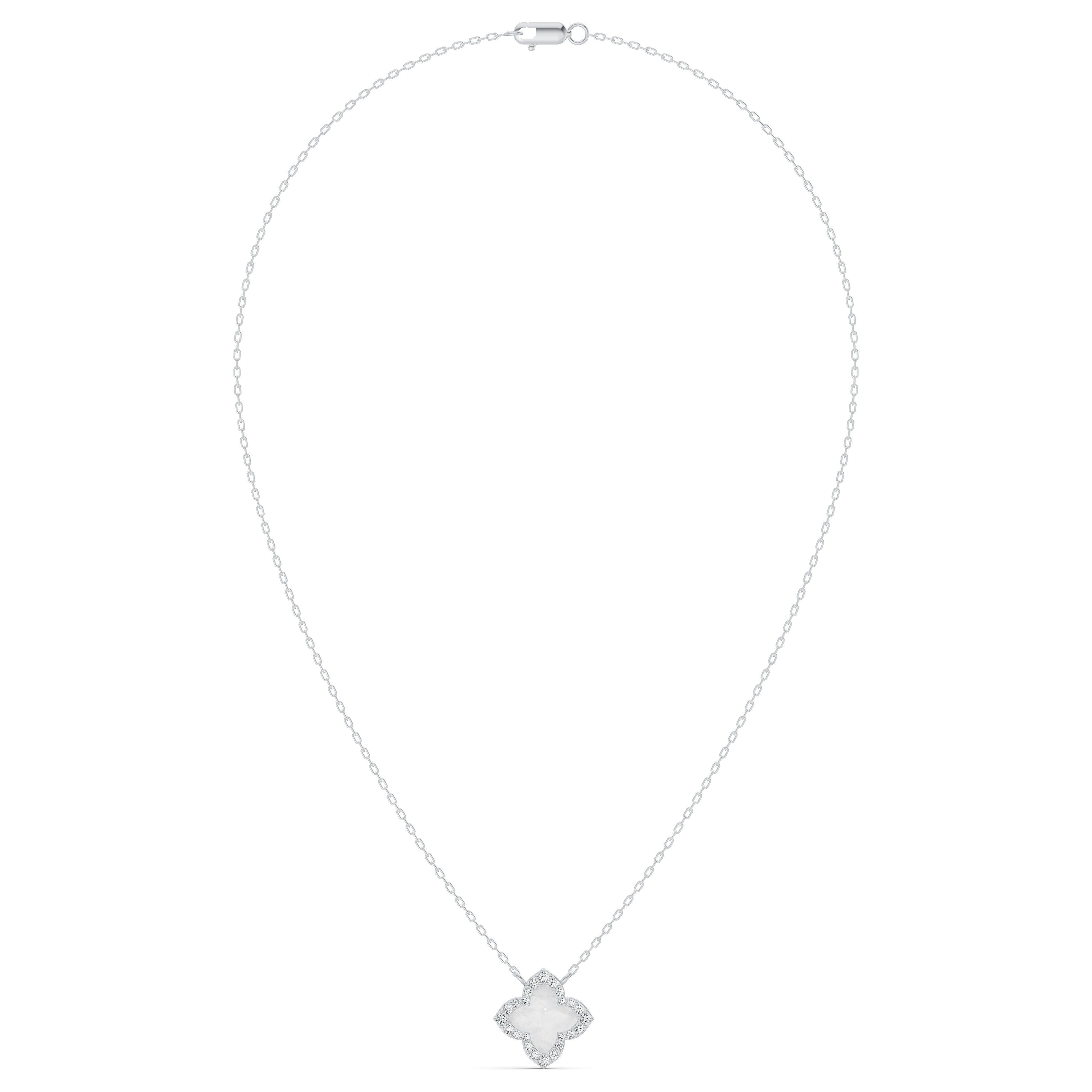 Lustre Mother of Pearl Clover Diamond Chain