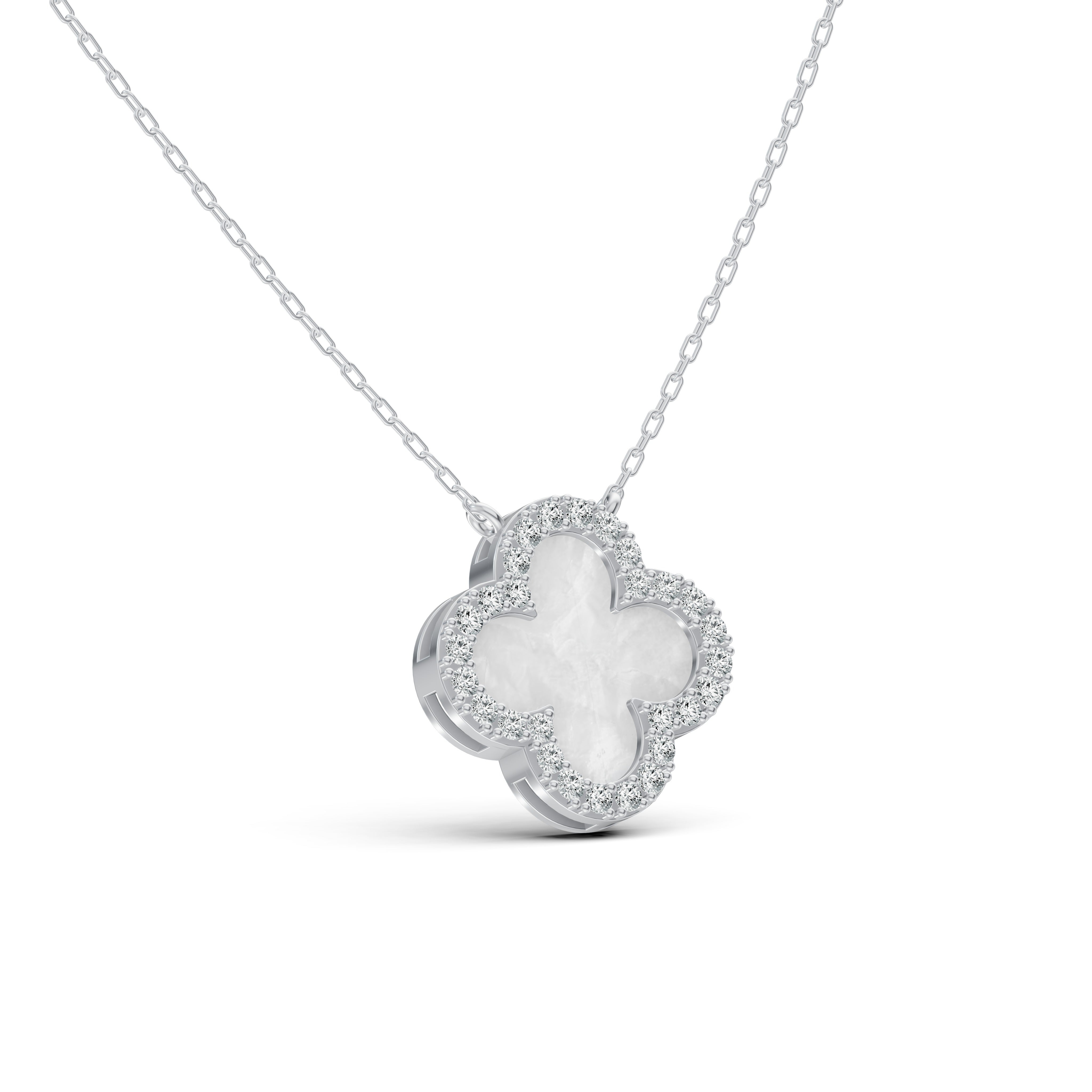 Mother of Pearl Clover Diamond Chain