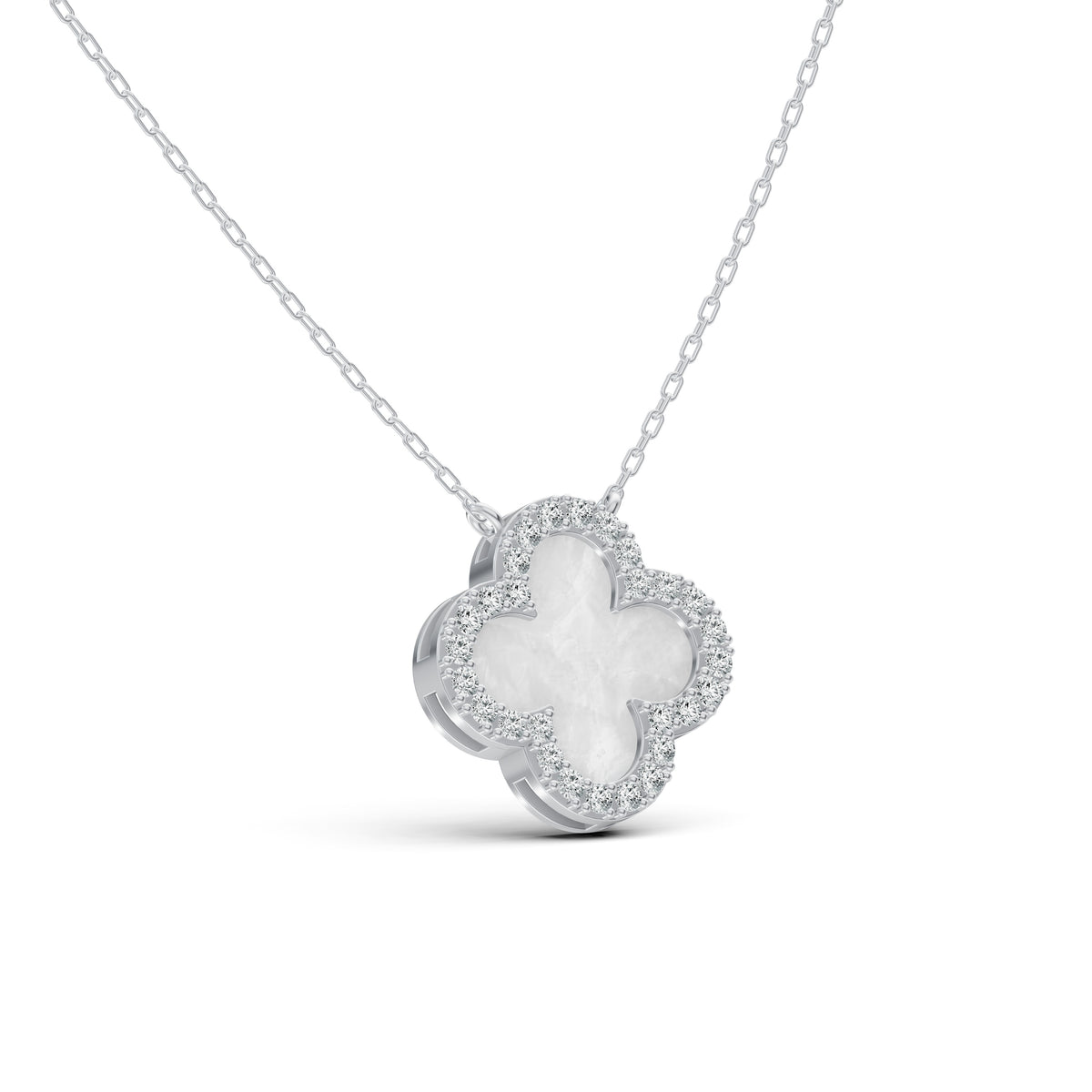 Mother of Pearl Clover Diamond Chain