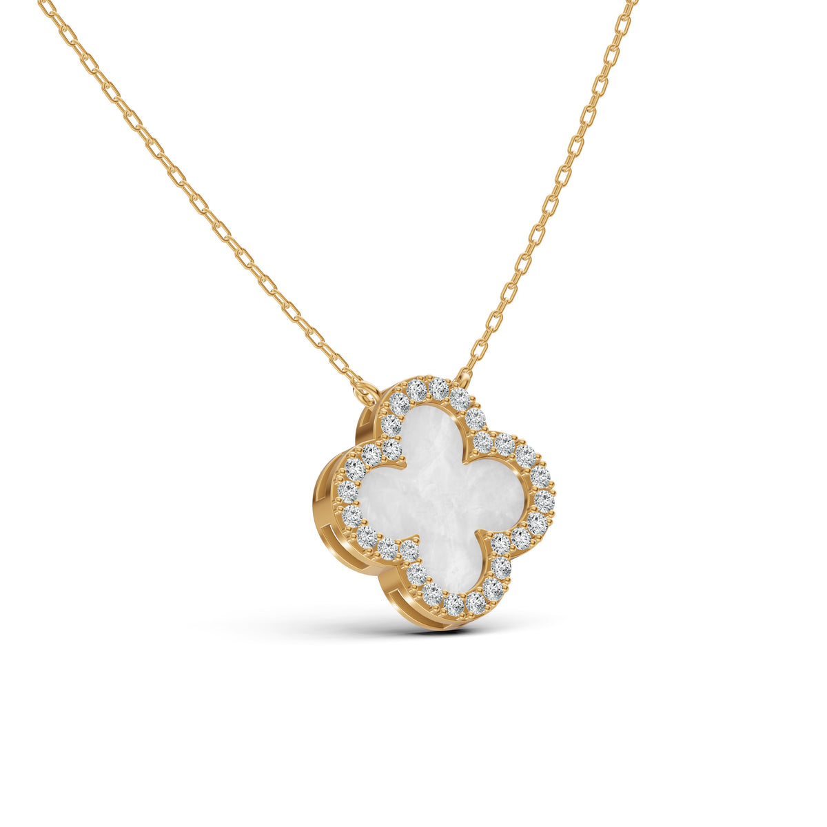 Mother of Pearl Clover Diamond Chain