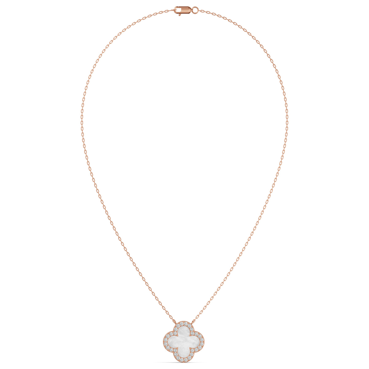 Mother of Pearl Clover Diamond Chain