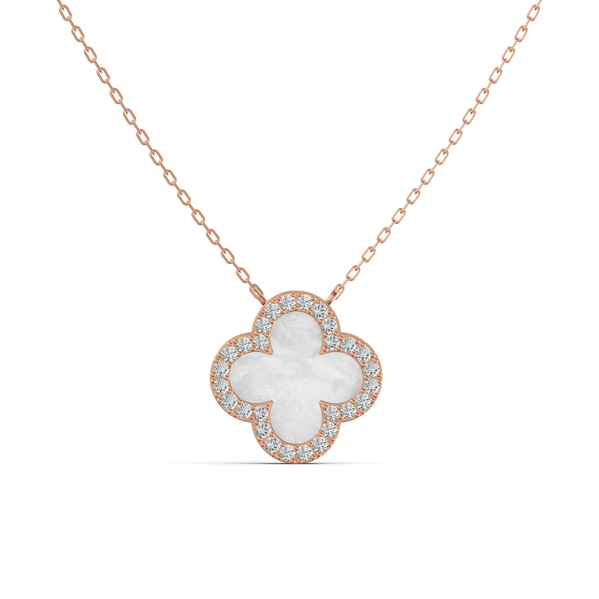 Mother of Pearl Clover Diamond Chain