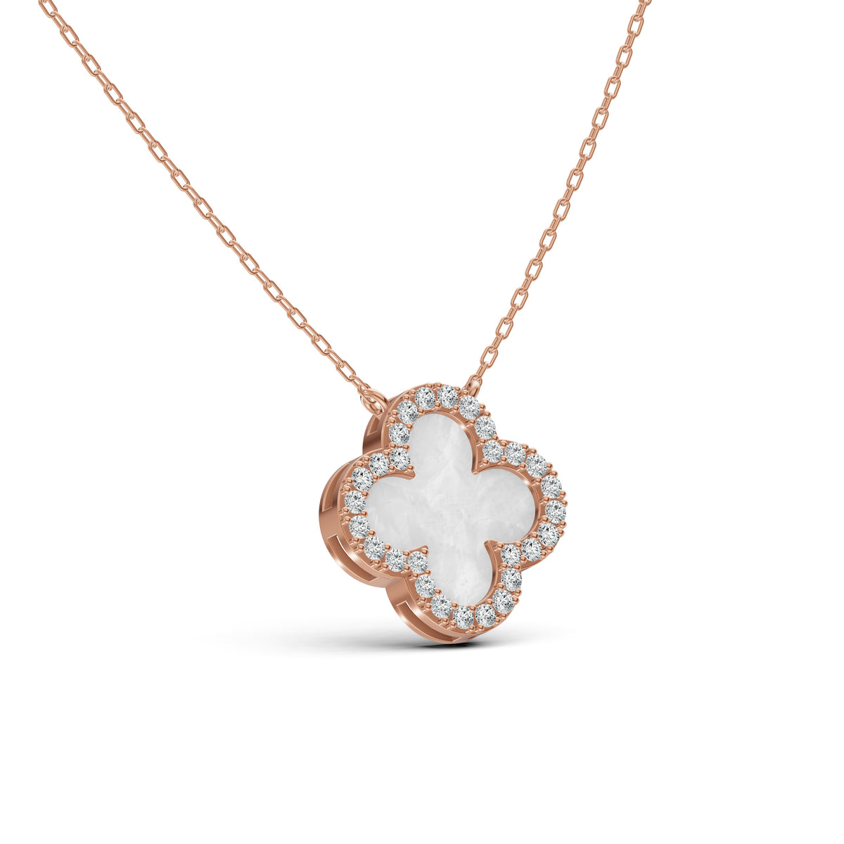 Mother of Pearl Clover Diamond Chain