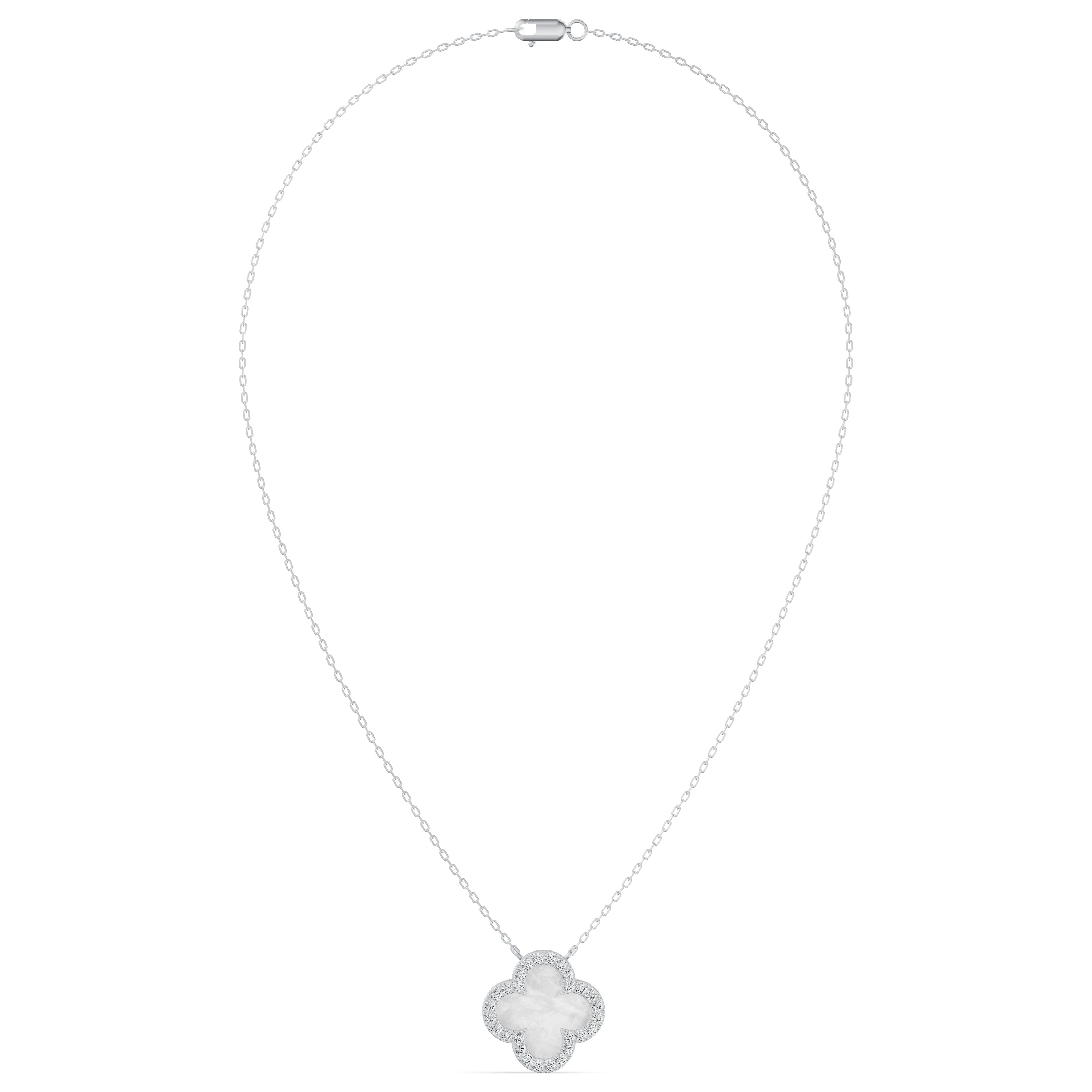 Mother of Pearl Clover Diamond Chain