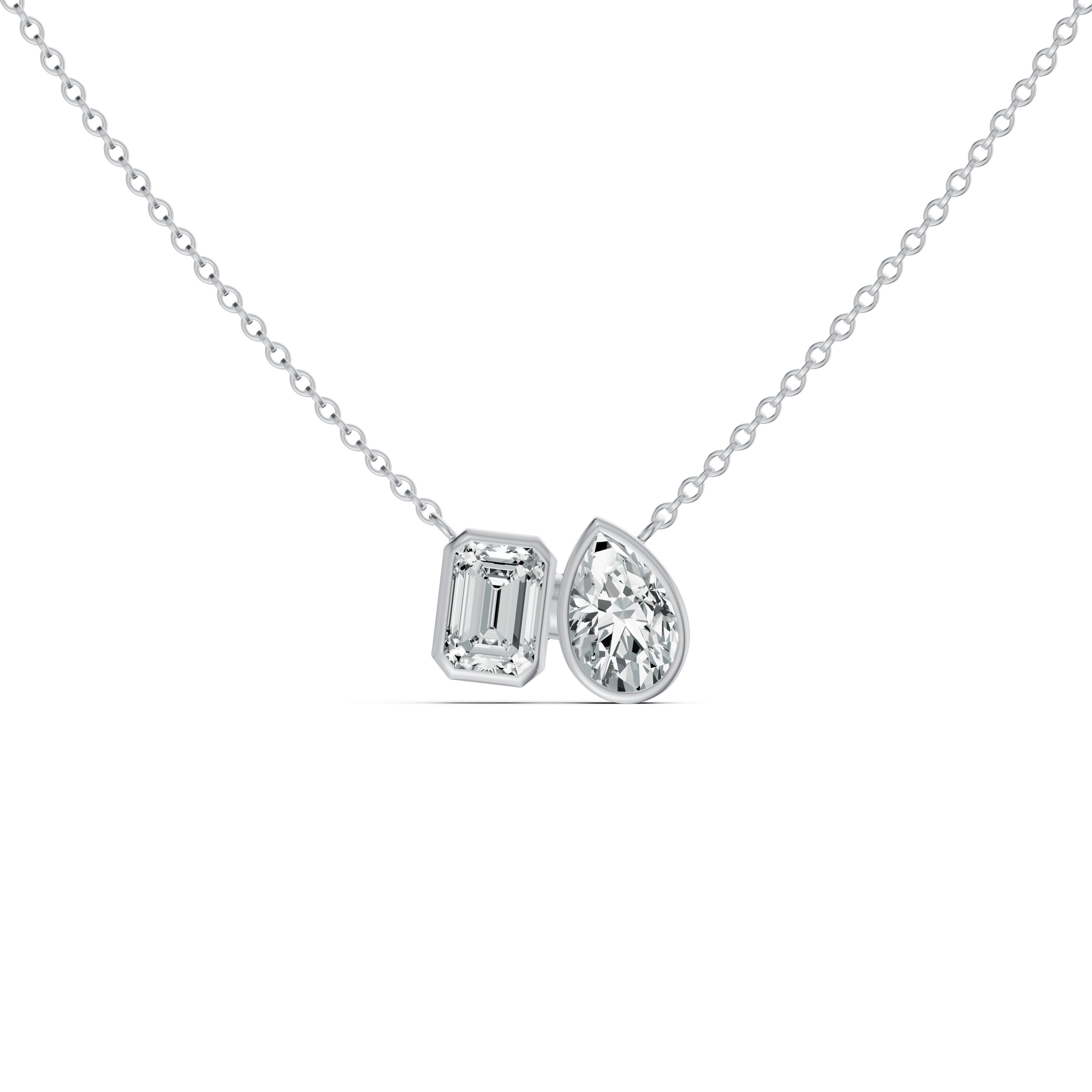 Toi et Moi Solitaire Diamond Chain