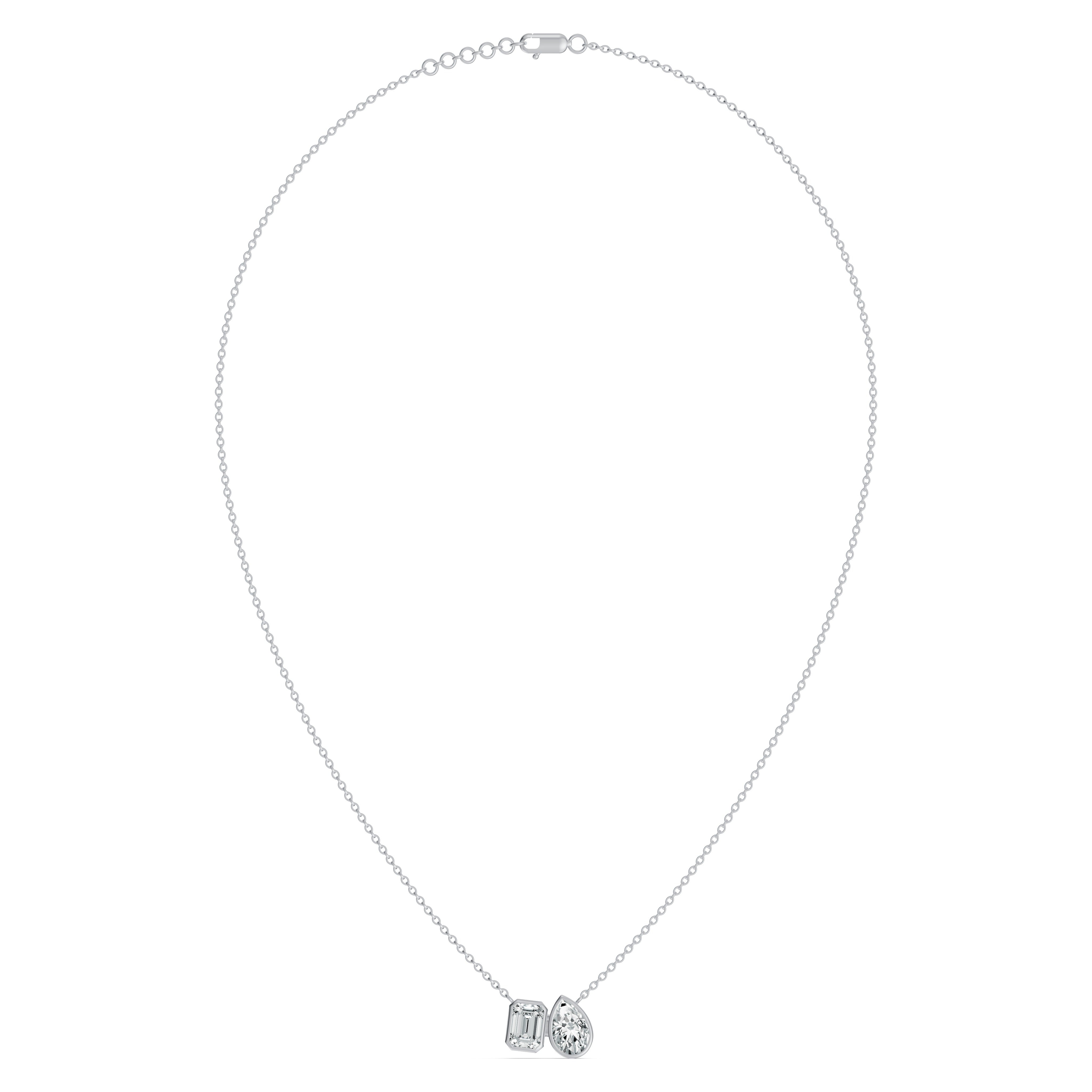 Toi et Moi Solitaire Diamond Chain