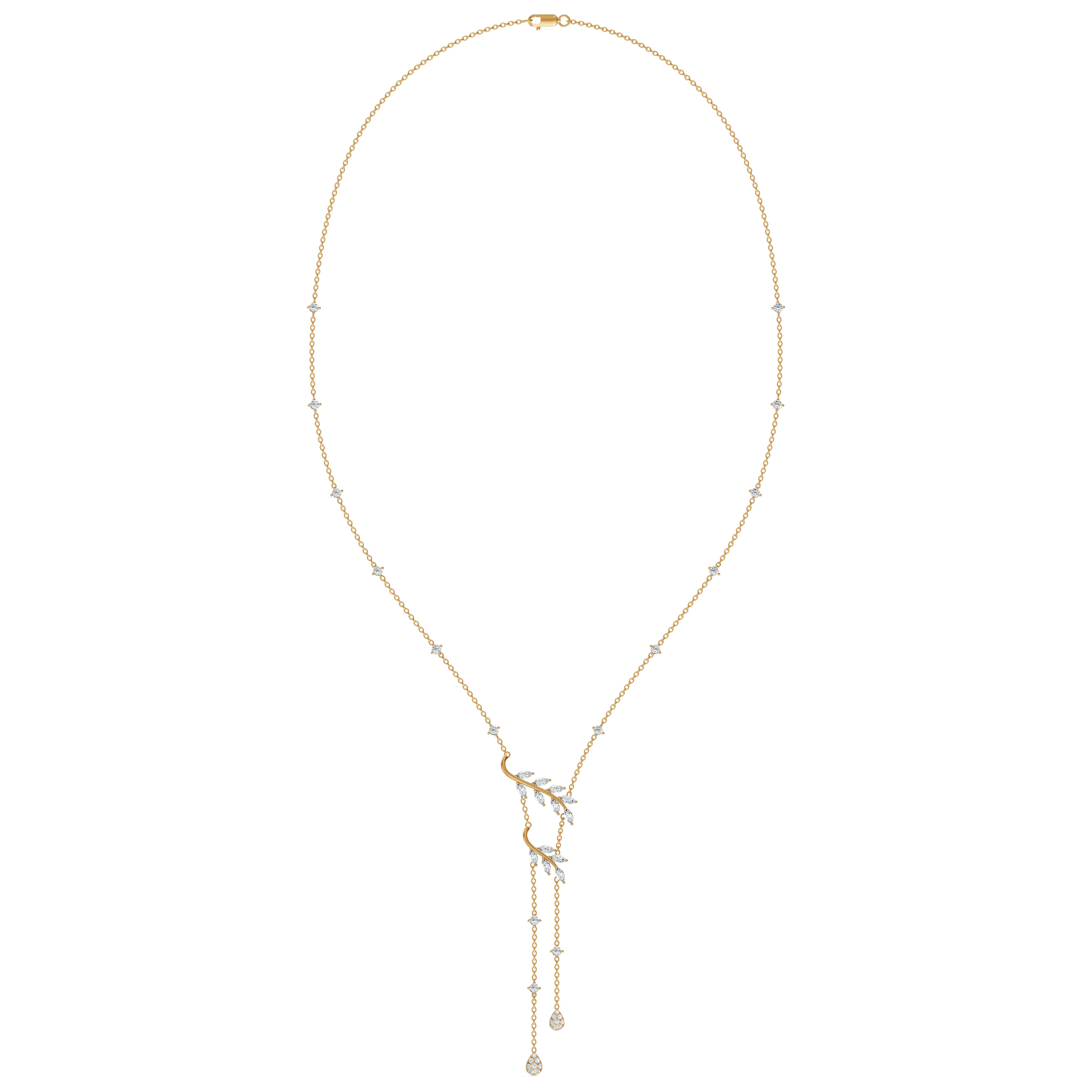 Diamond Vine Lariat Chain