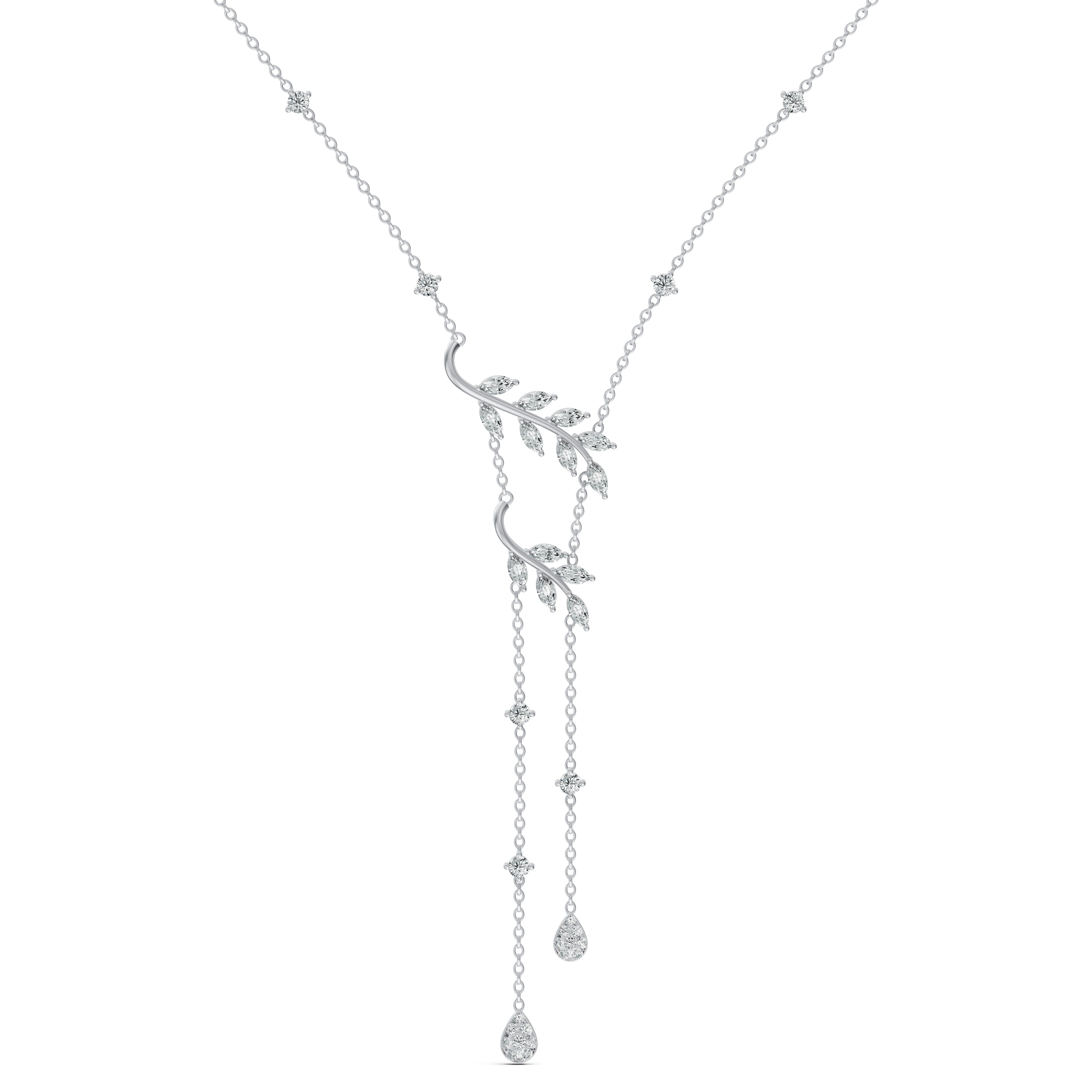 Diamond Vine Lariat Chain