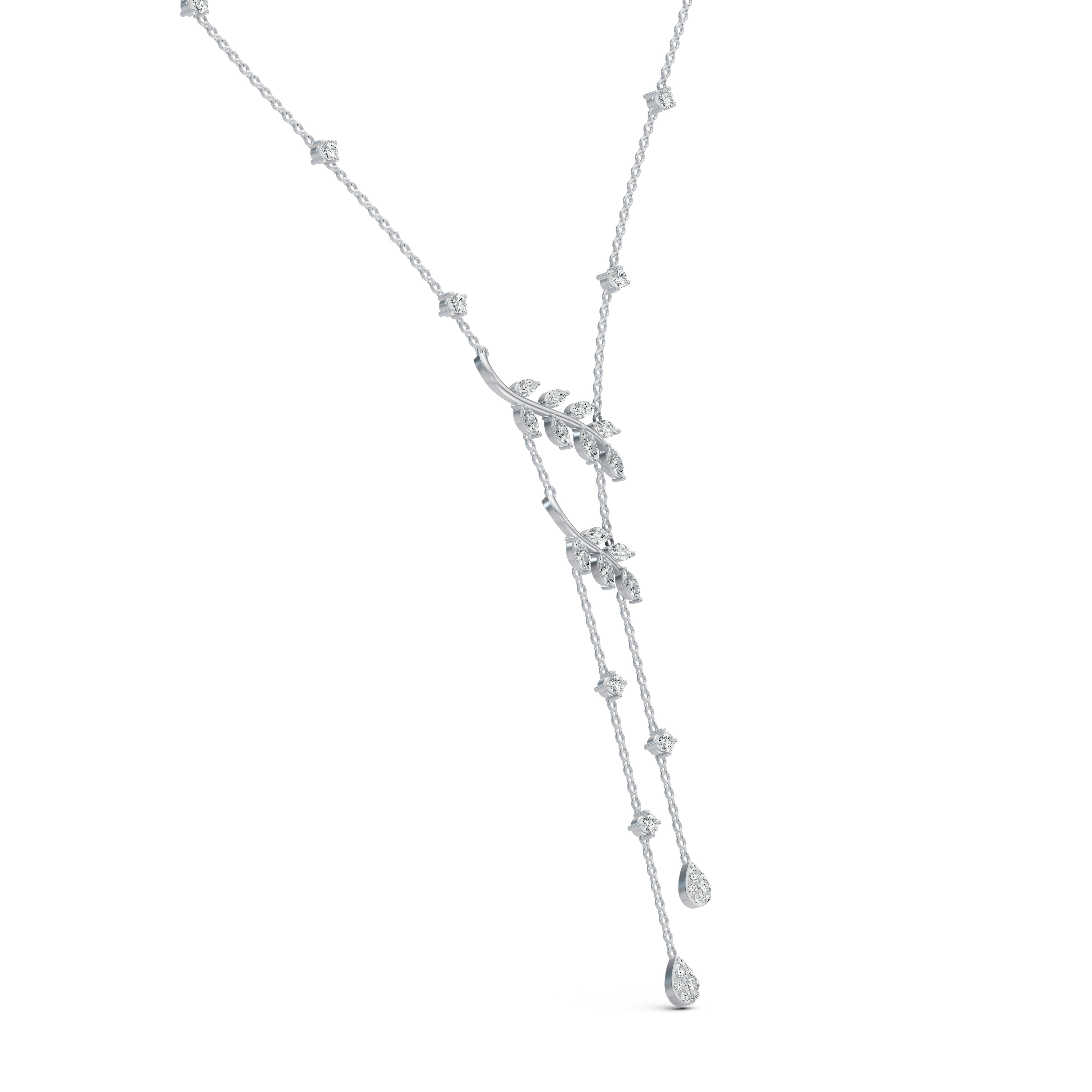 Diamond Vine Lariat Chain